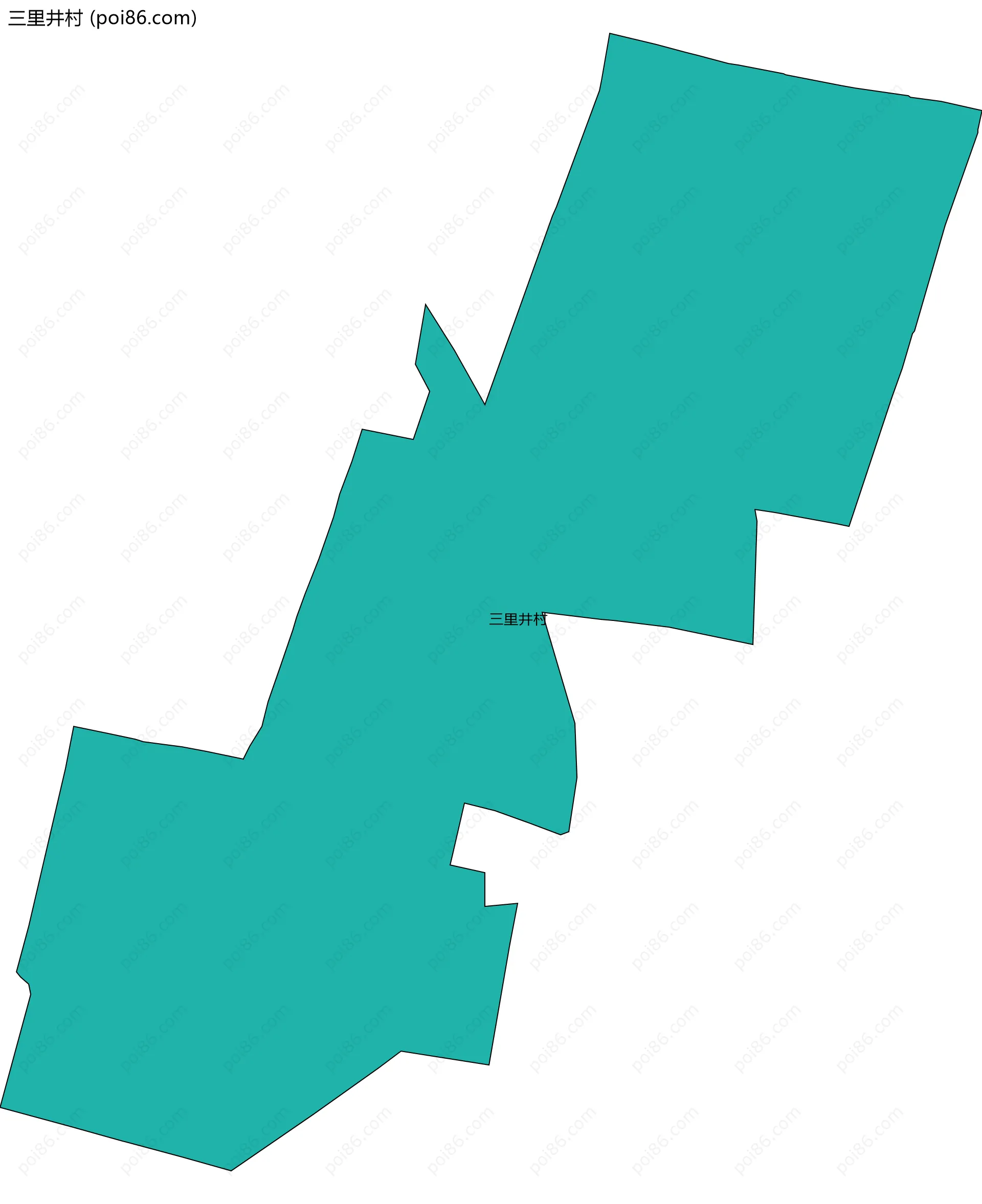 三里井村边界地图