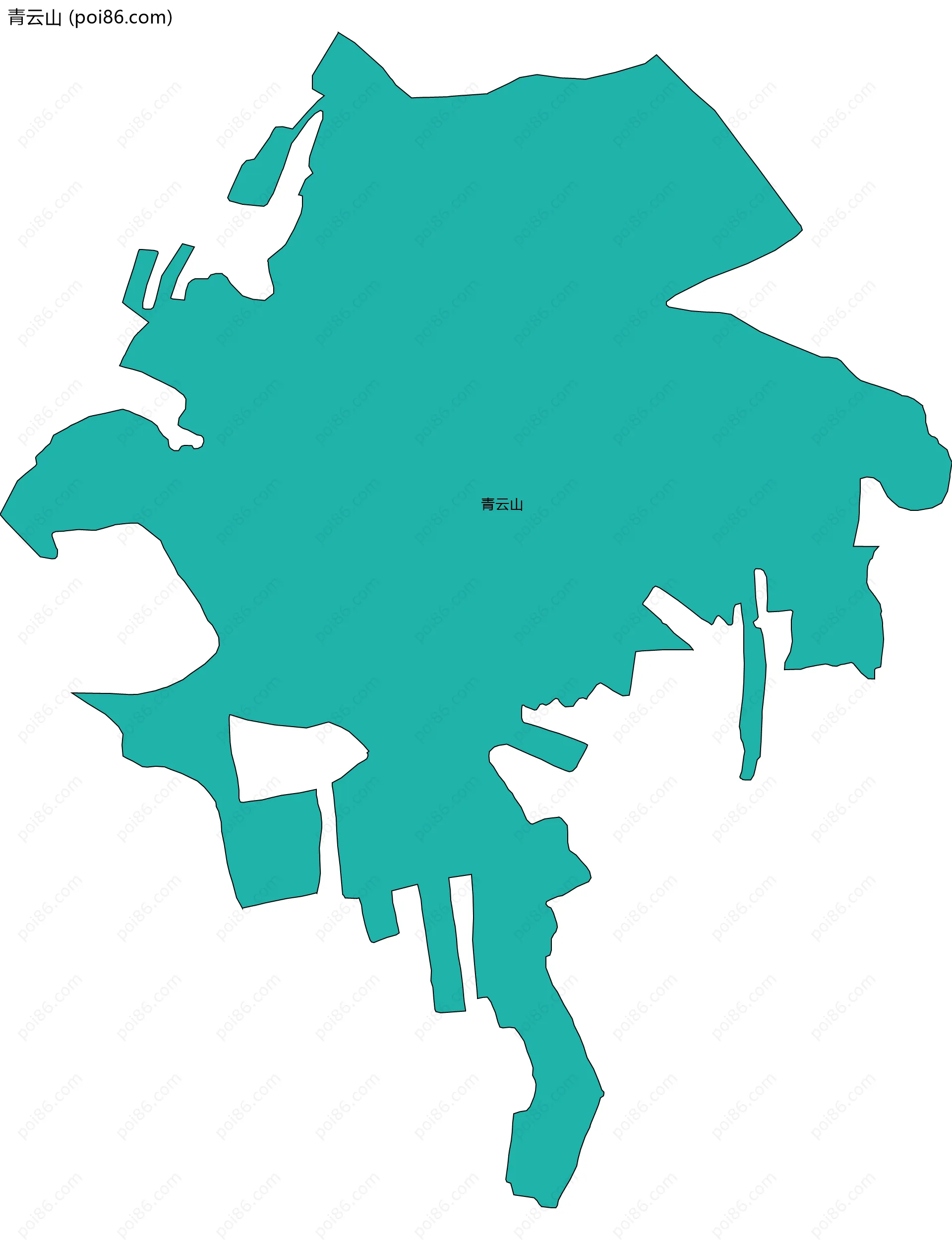 青云山边界地图