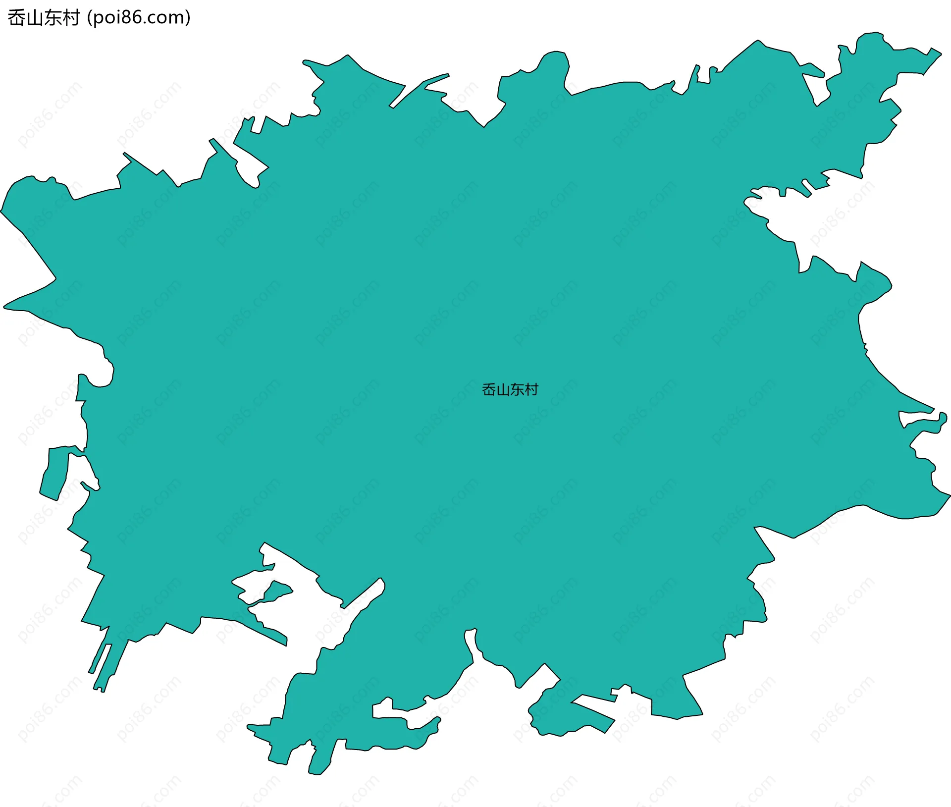 岙山东村边界地图