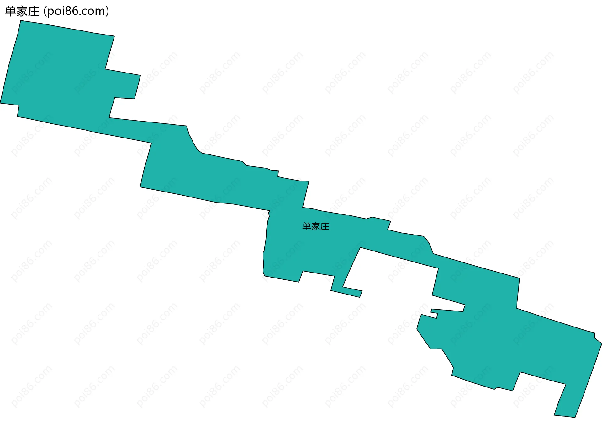单家庄边界地图