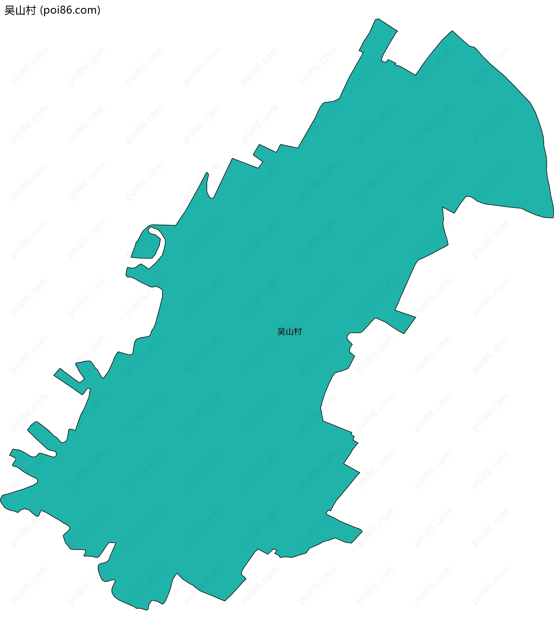 吴山村边界地图