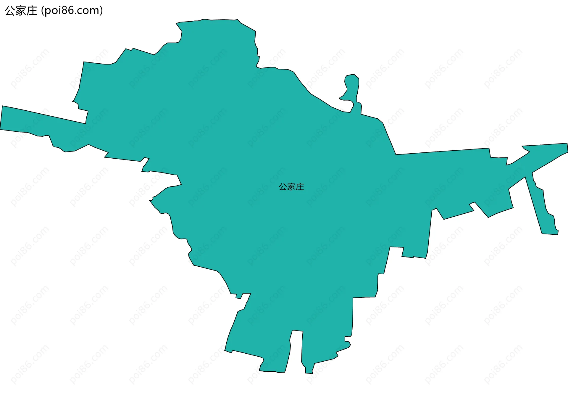 公家庄边界地图