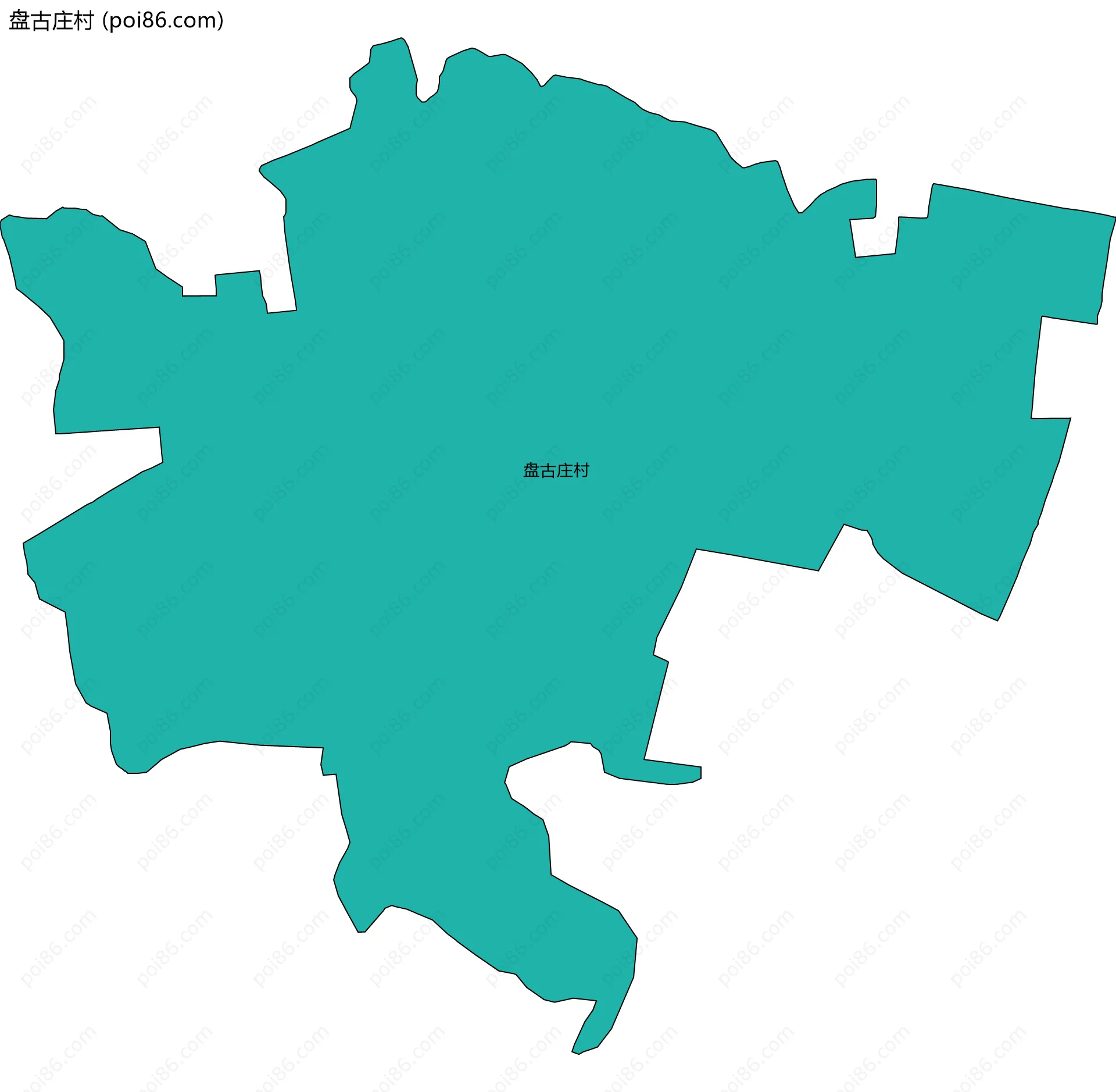 盘古庄村边界地图