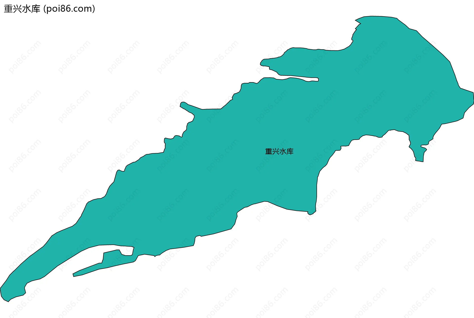 重兴水库边界地图