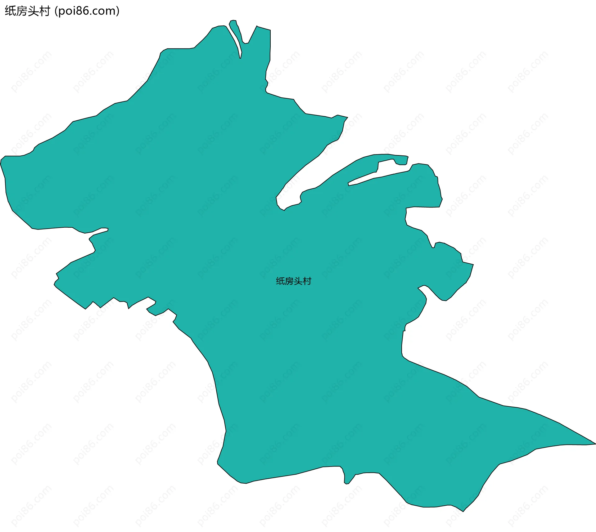 纸房头村边界地图