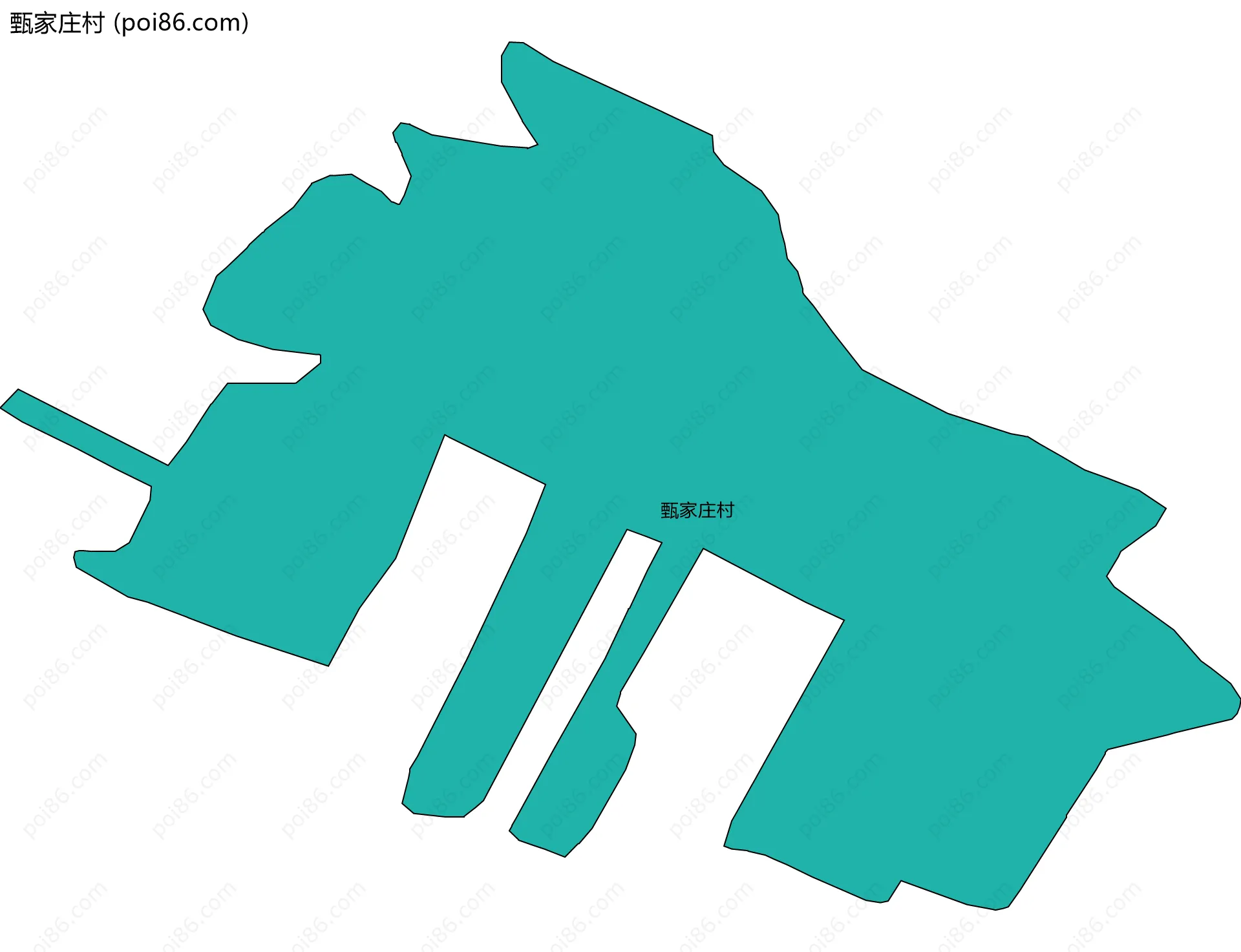 甄家庄村边界地图