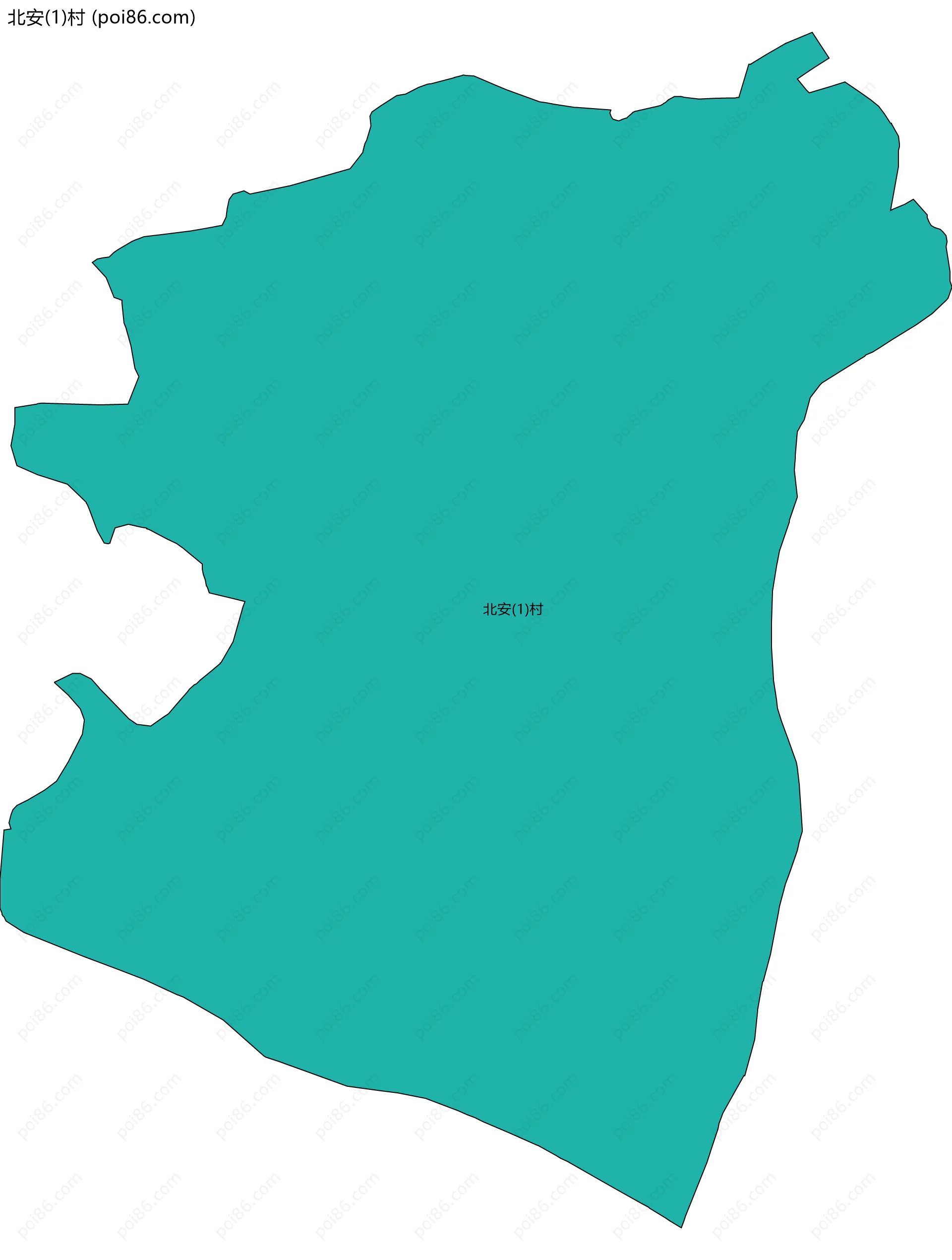 北安(1)村边界地图