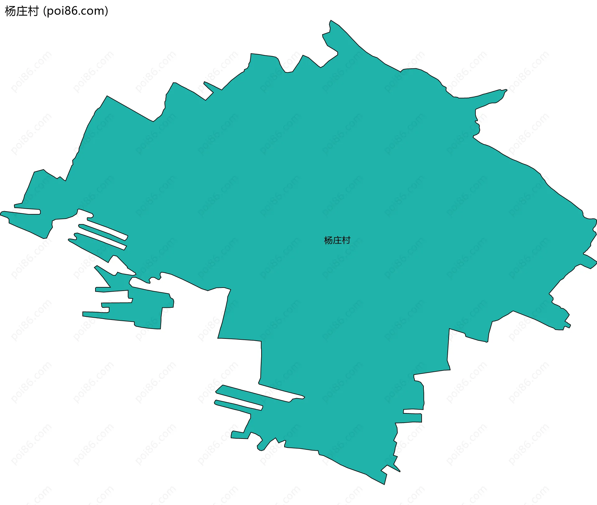 杨庄村边界地图