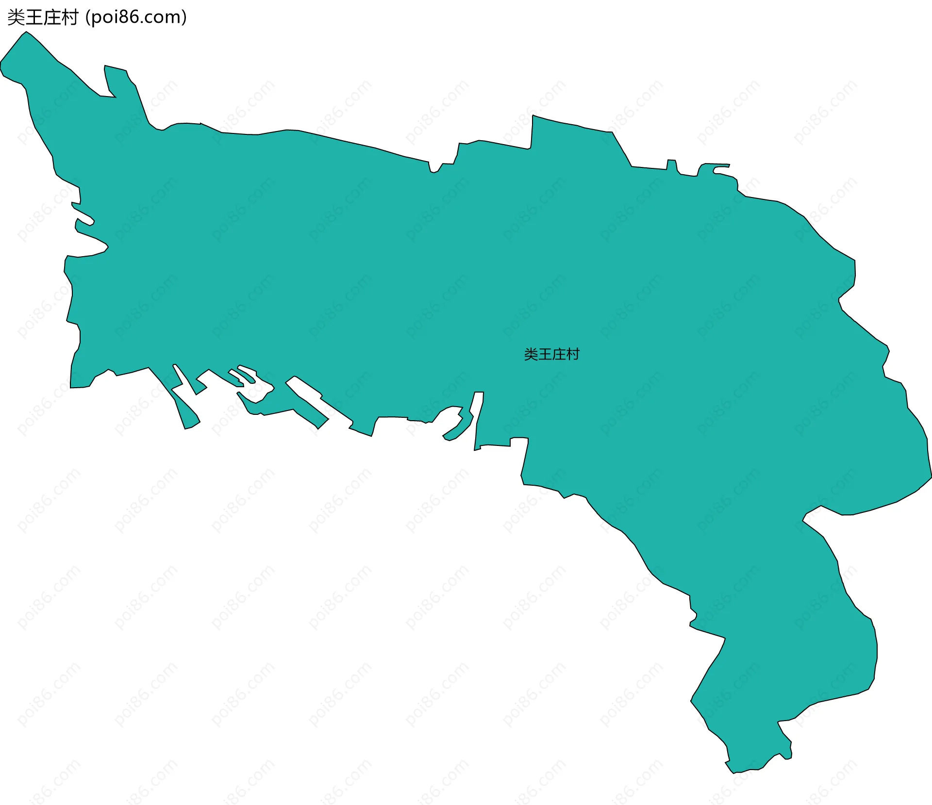 类王庄村边界地图