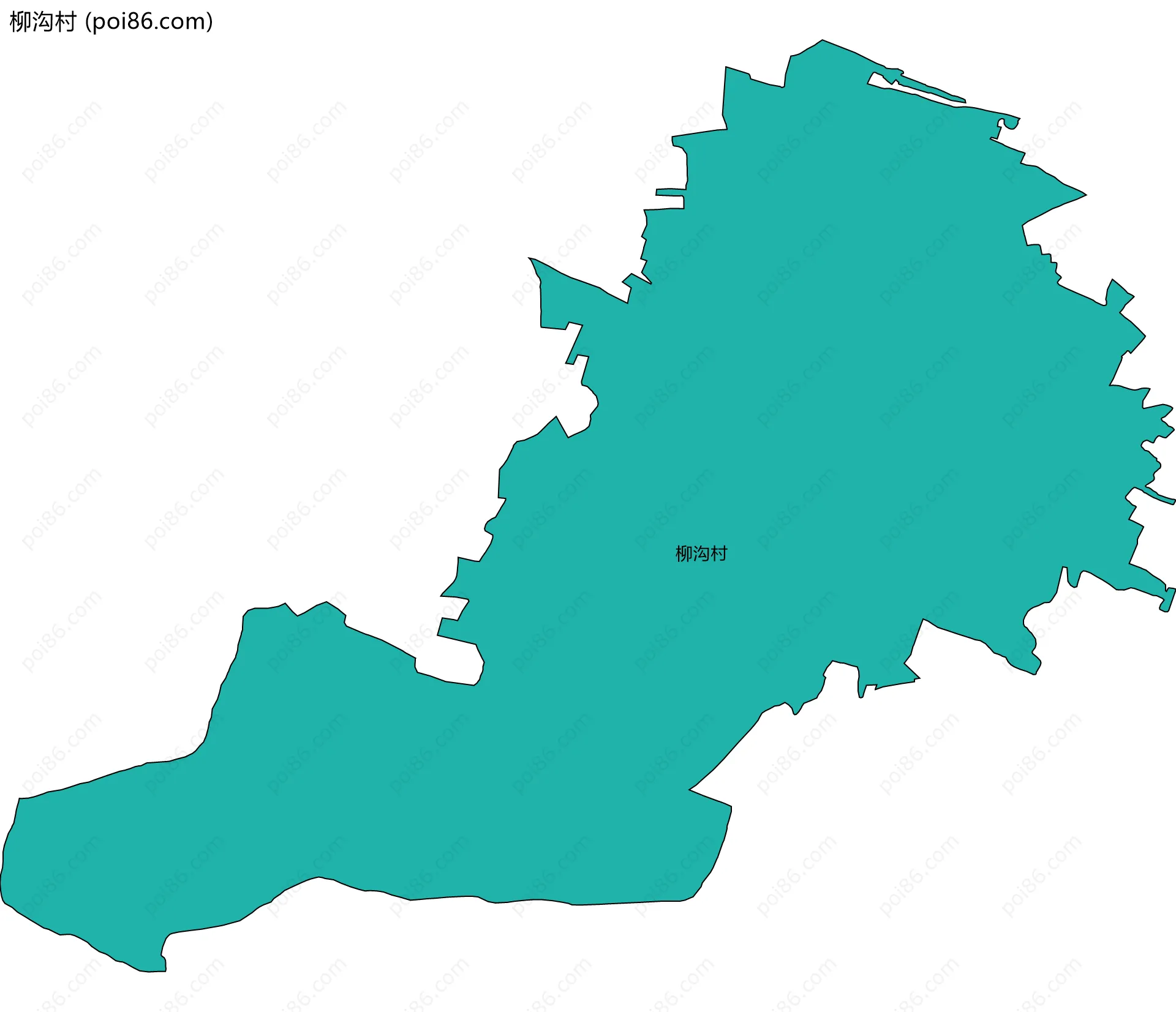 柳沟村边界地图