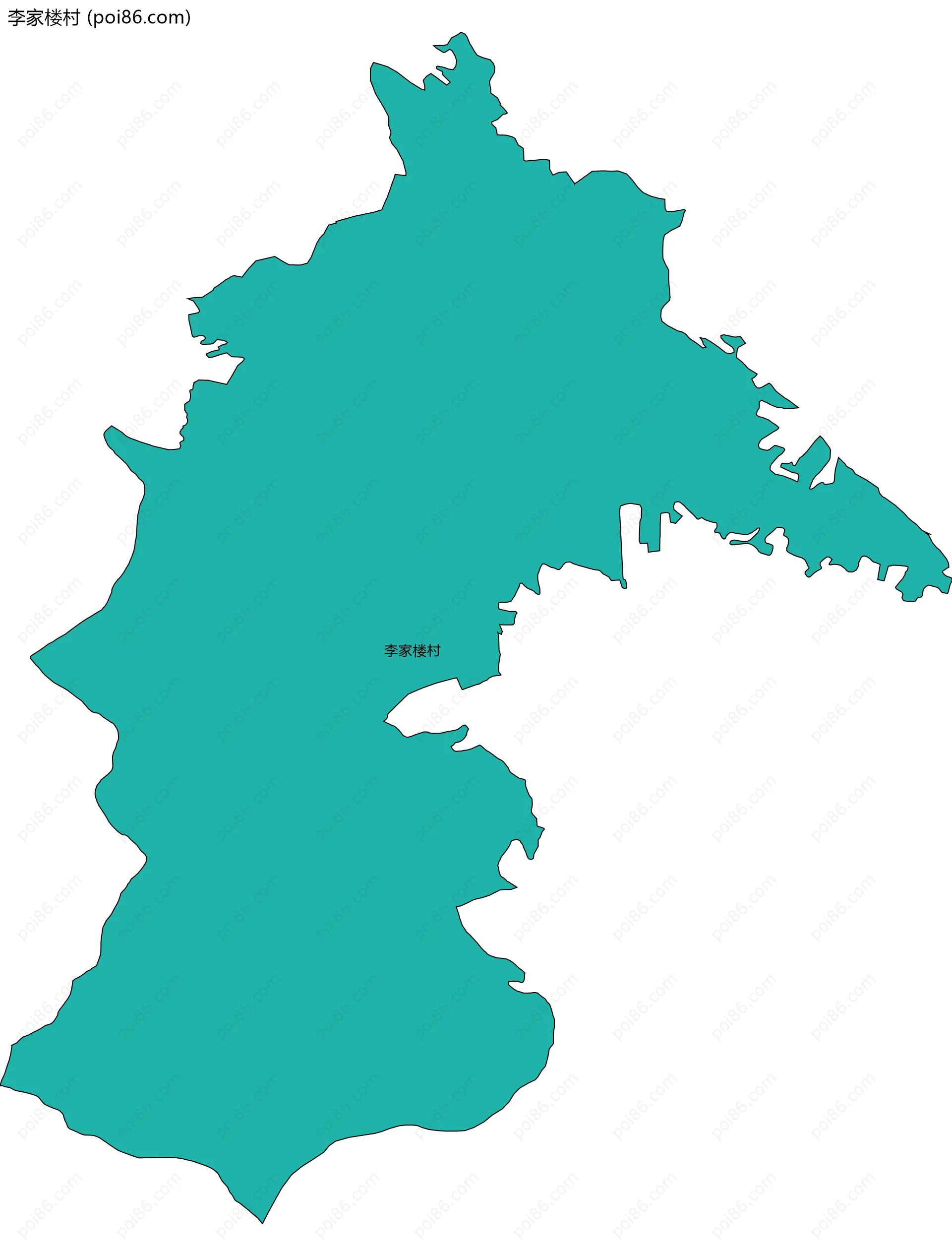 李家楼村边界地图