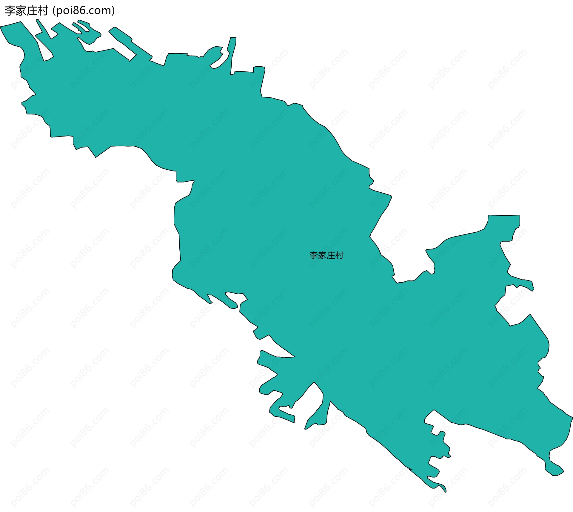 李家庄村边界地图