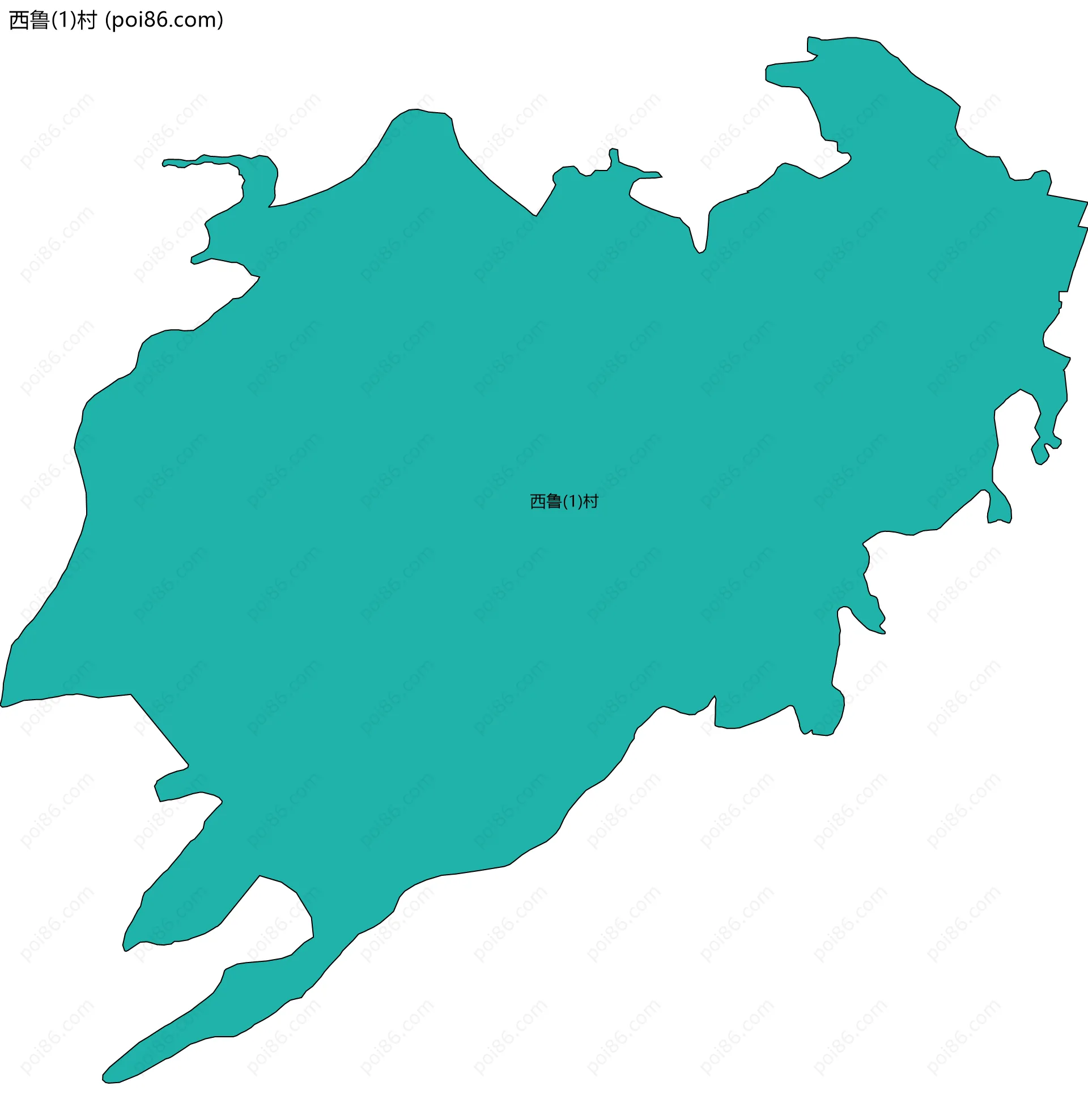 西鲁(1)村边界地图