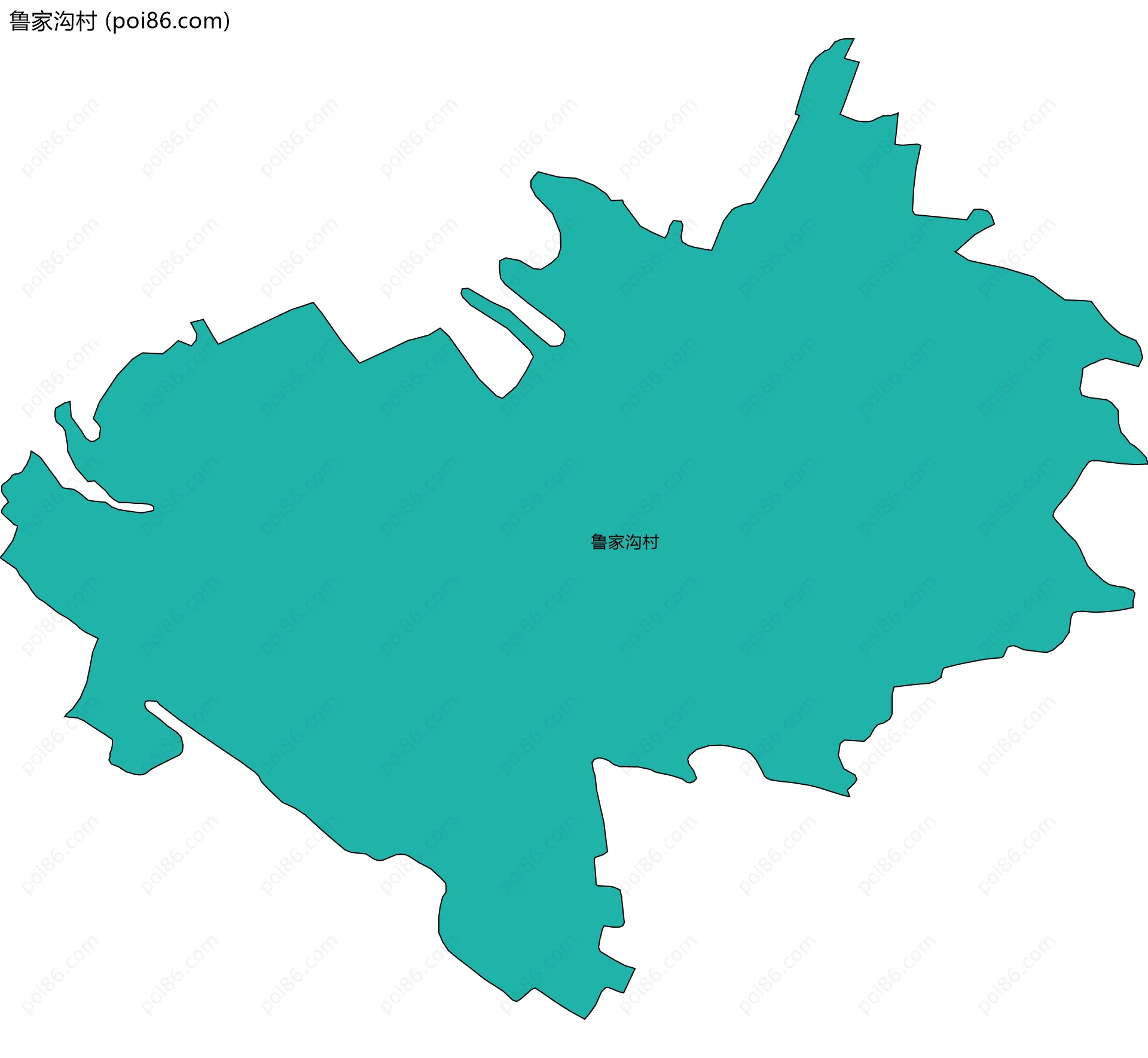 鲁家沟村边界地图