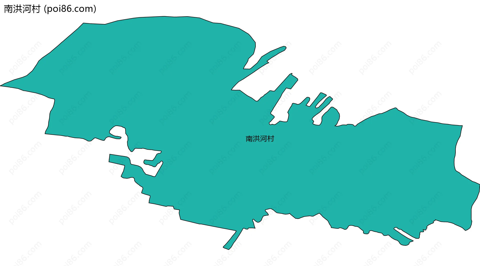 南洪河村边界地图