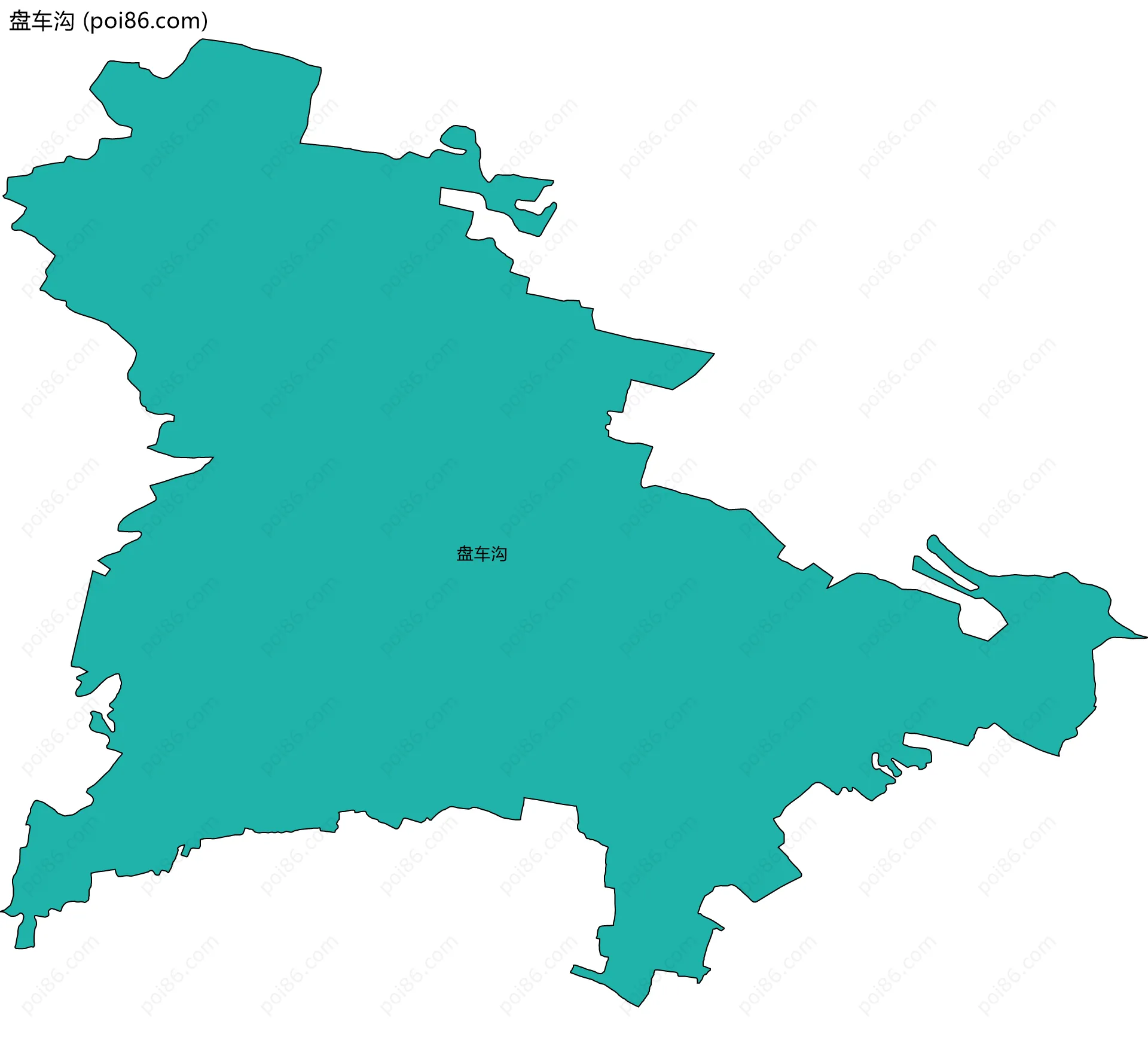 盘车沟边界地图