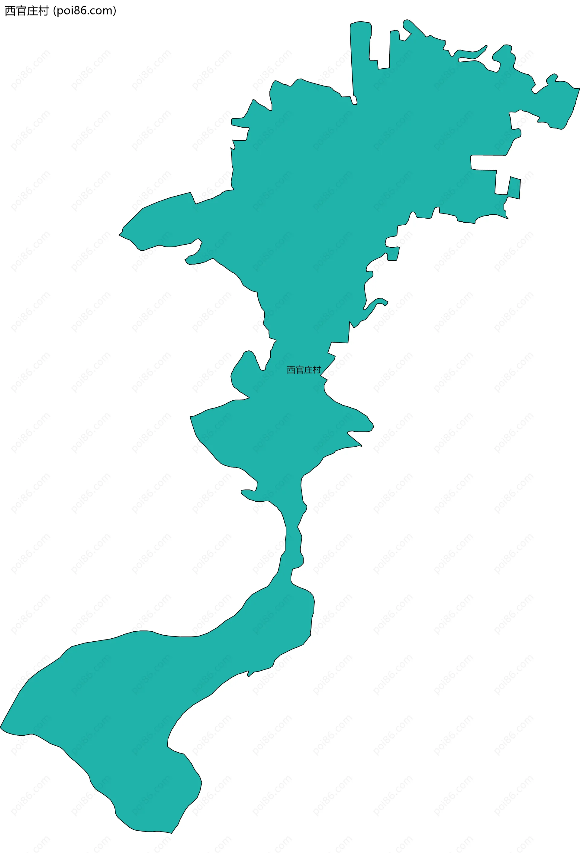 西官庄村边界地图