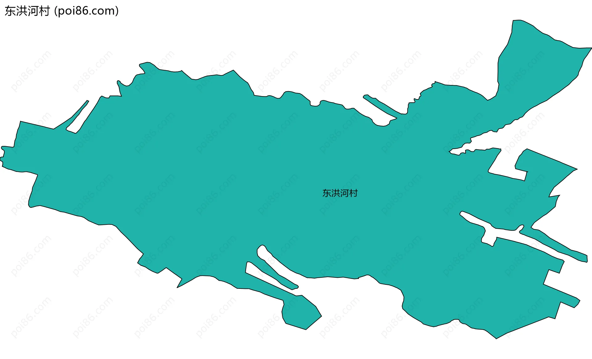 东洪河村边界地图