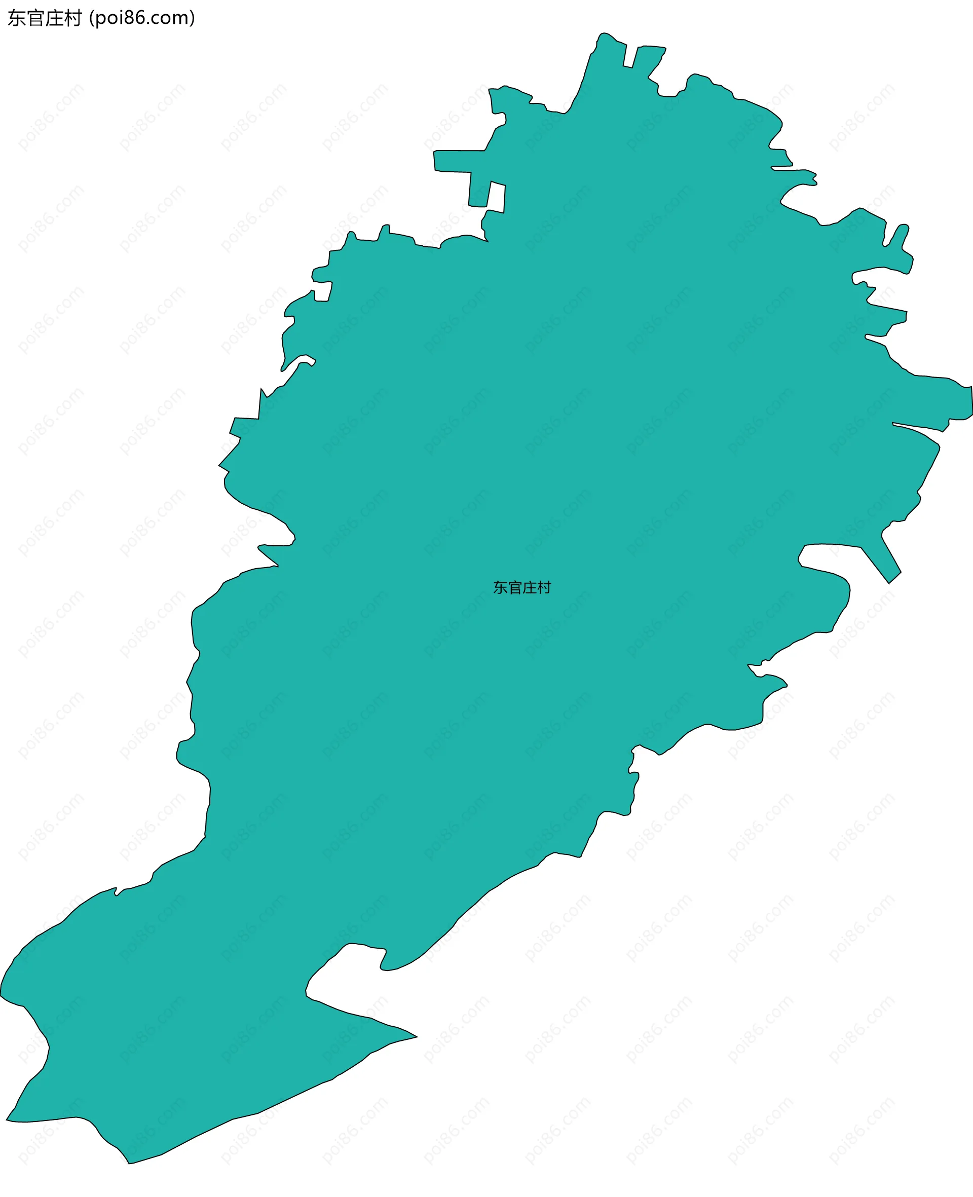 东官庄村边界地图