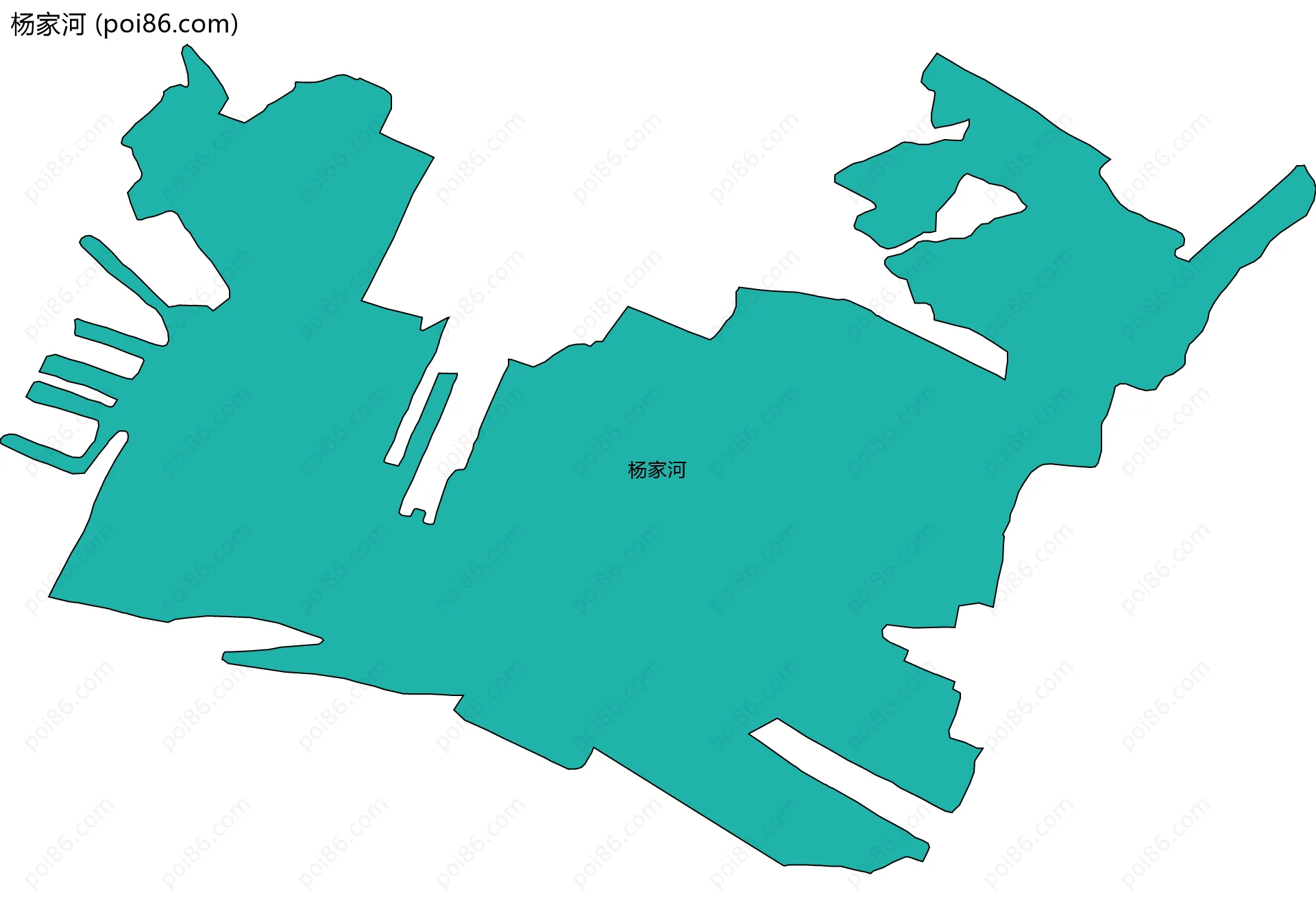杨家河边界地图