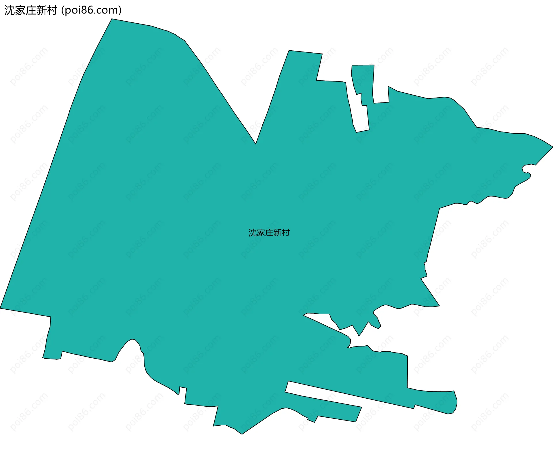 沈家庄新村边界地图