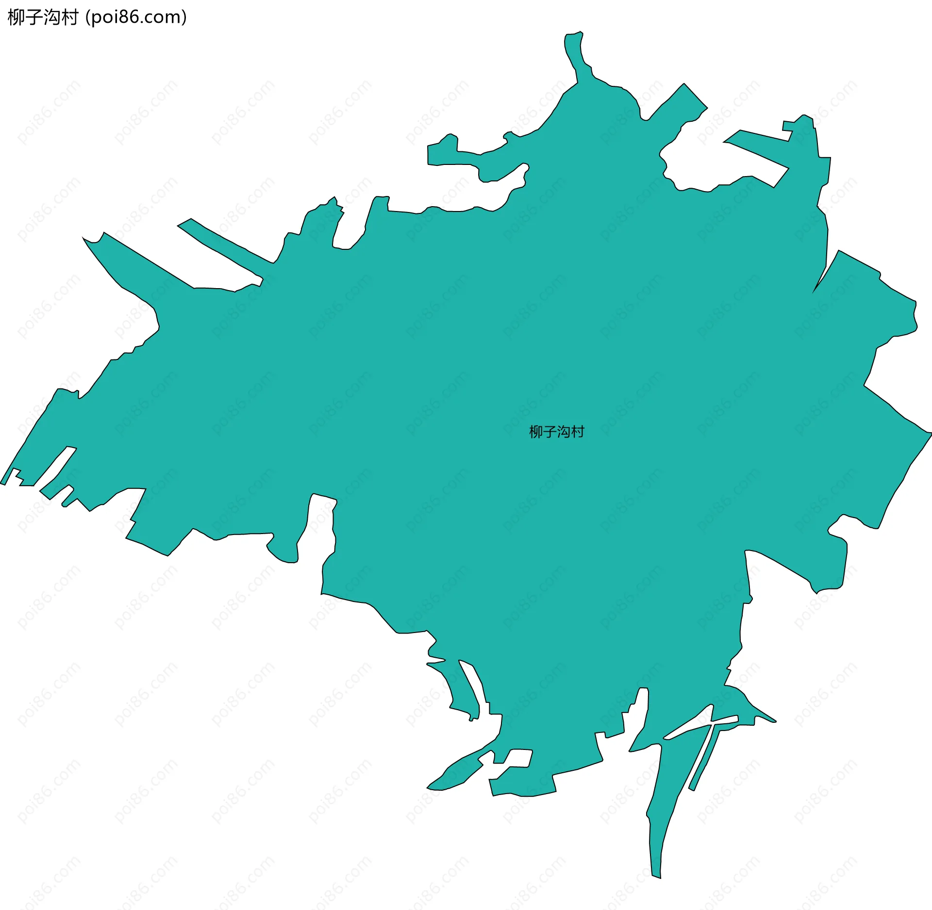 柳子沟村边界地图