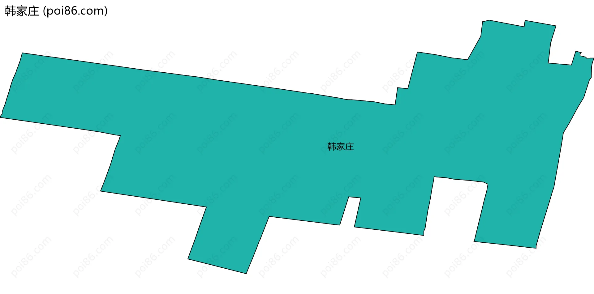 韩家庄边界地图