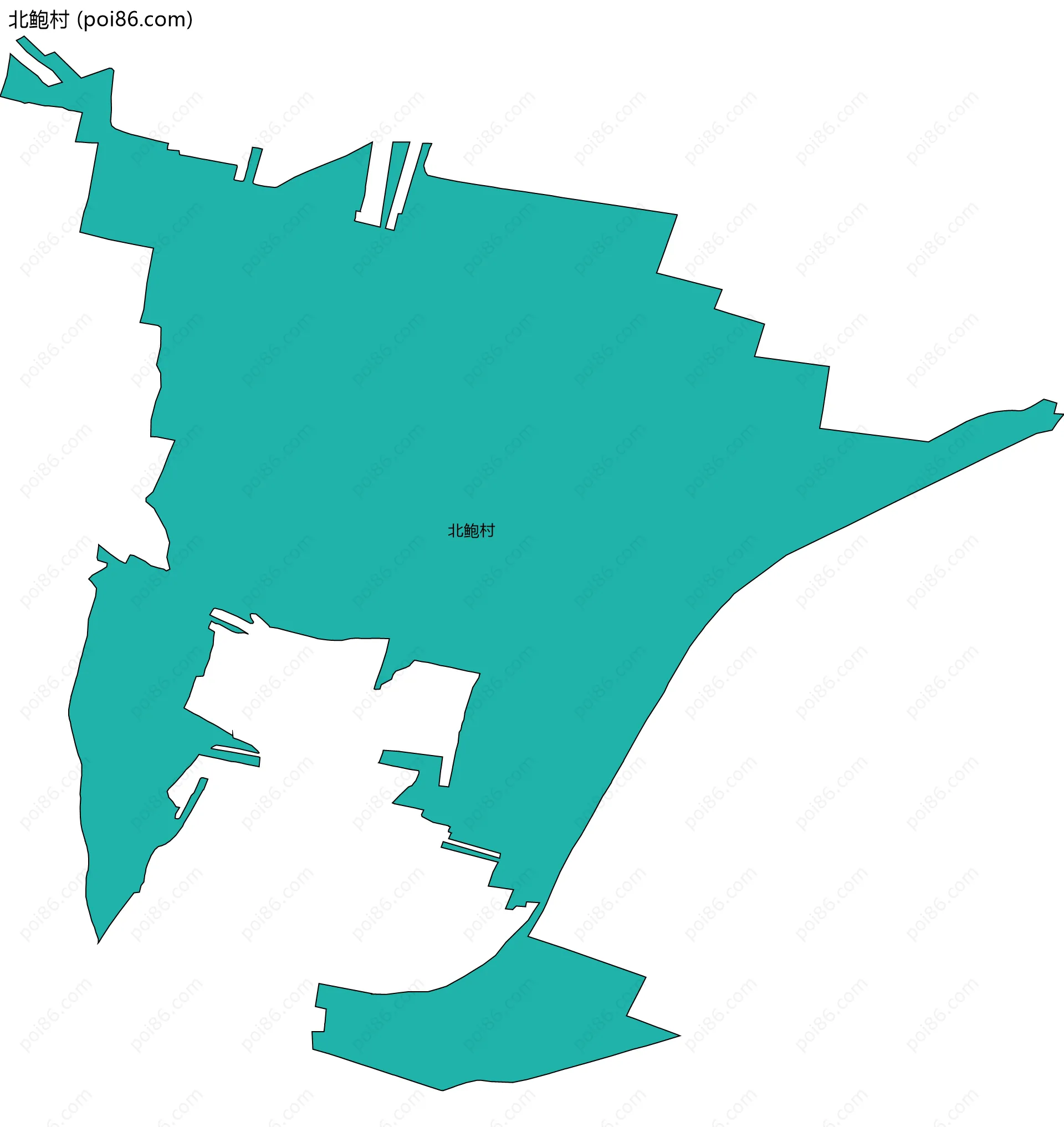 北鲍村边界地图