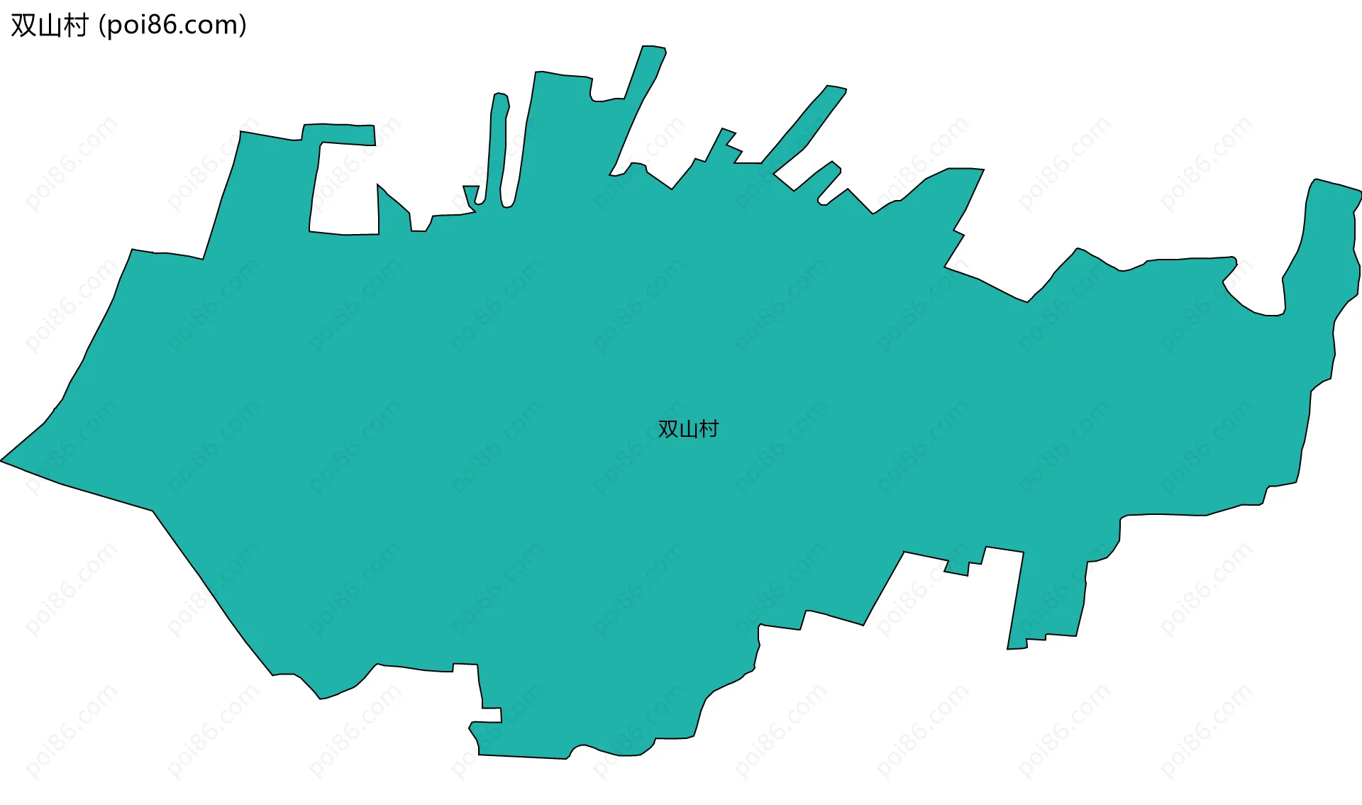 双山村边界地图
