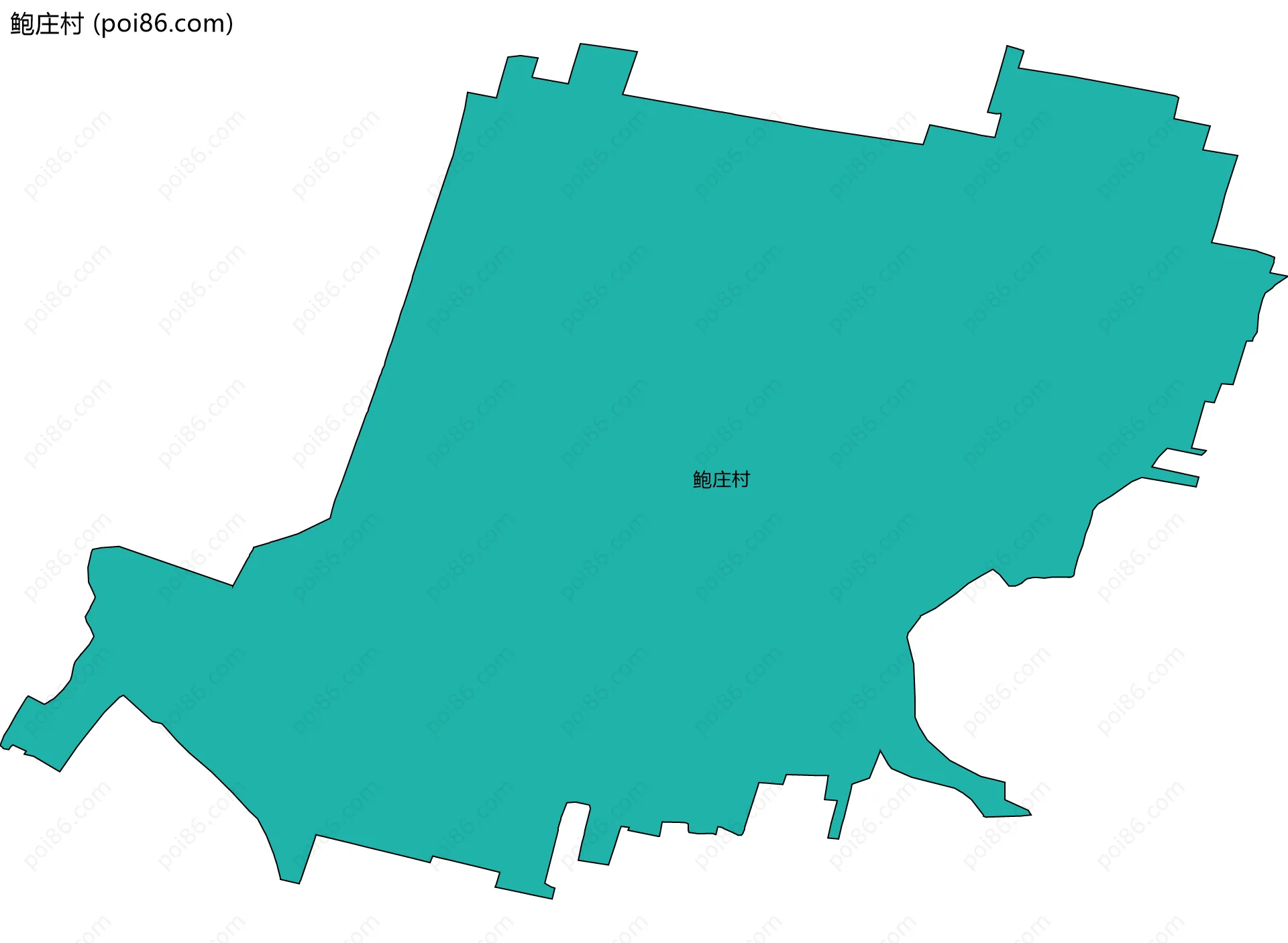 鲍庄村边界地图