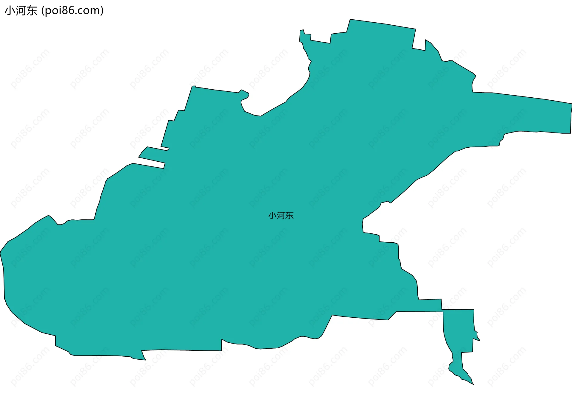 小河东边界地图