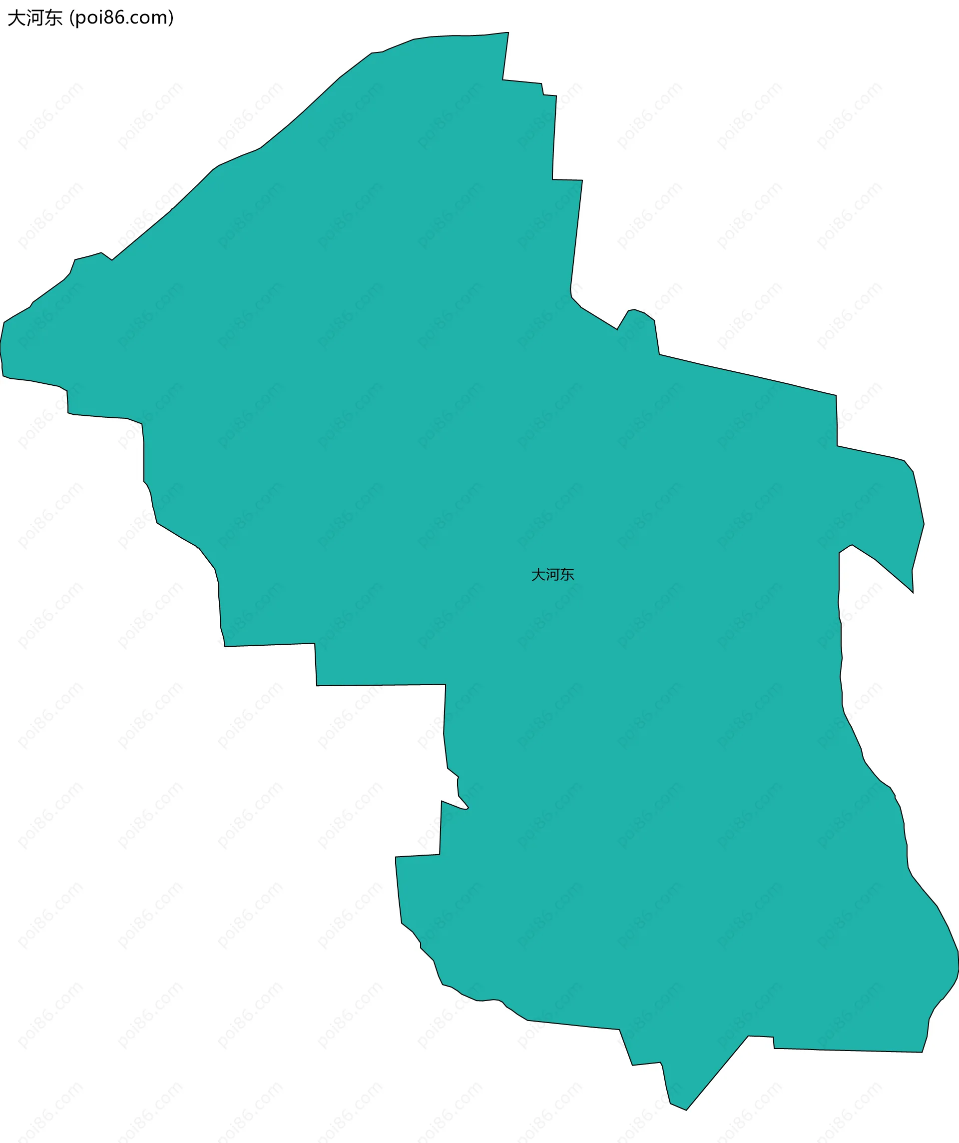 大河东边界地图