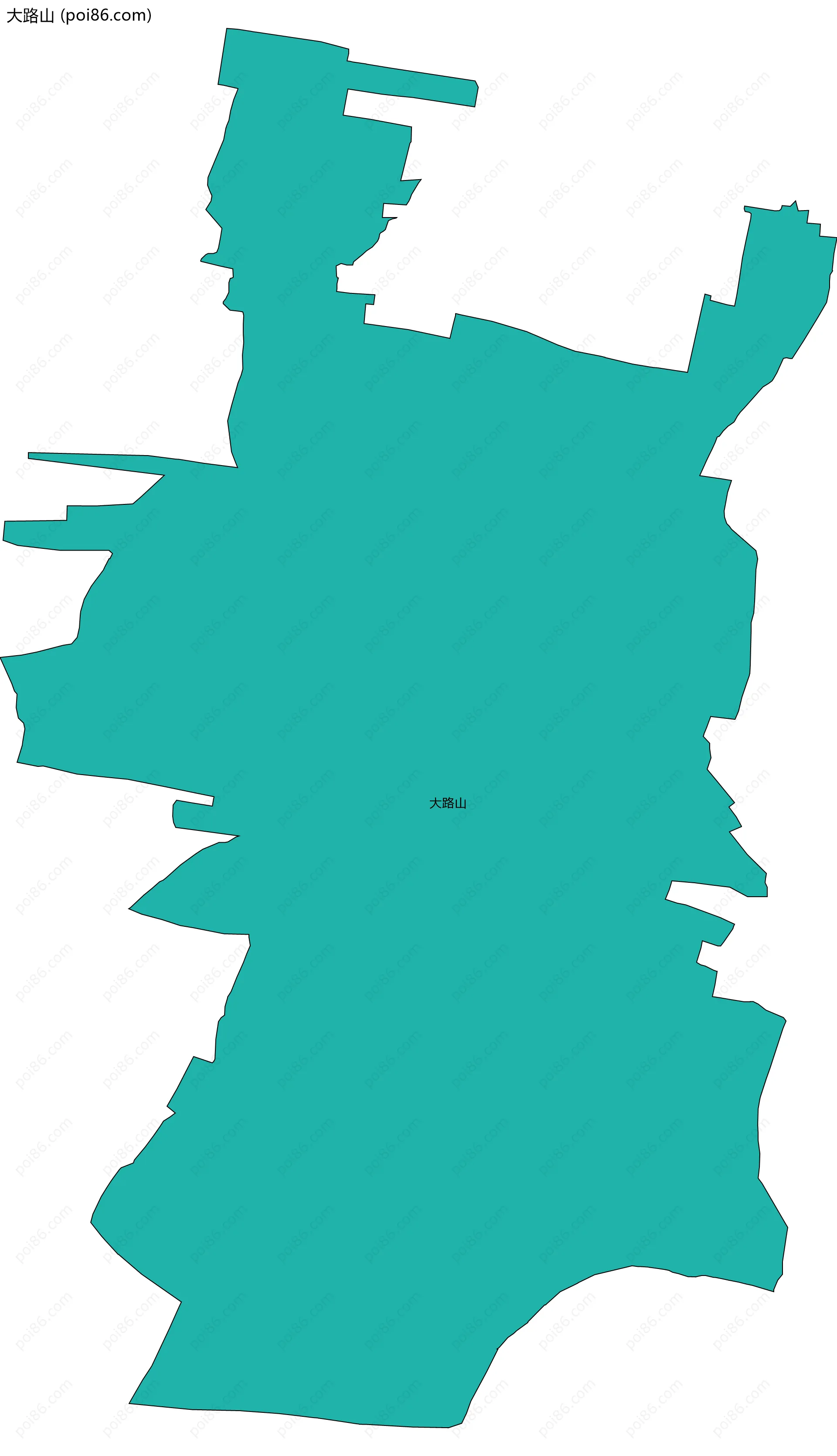 大路山边界地图