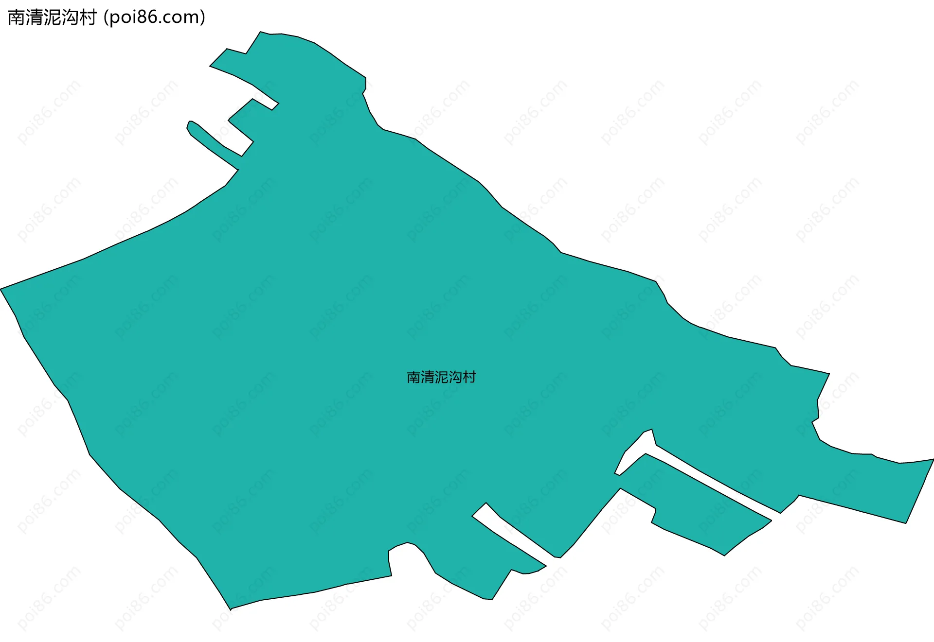 南清泥沟村边界地图
