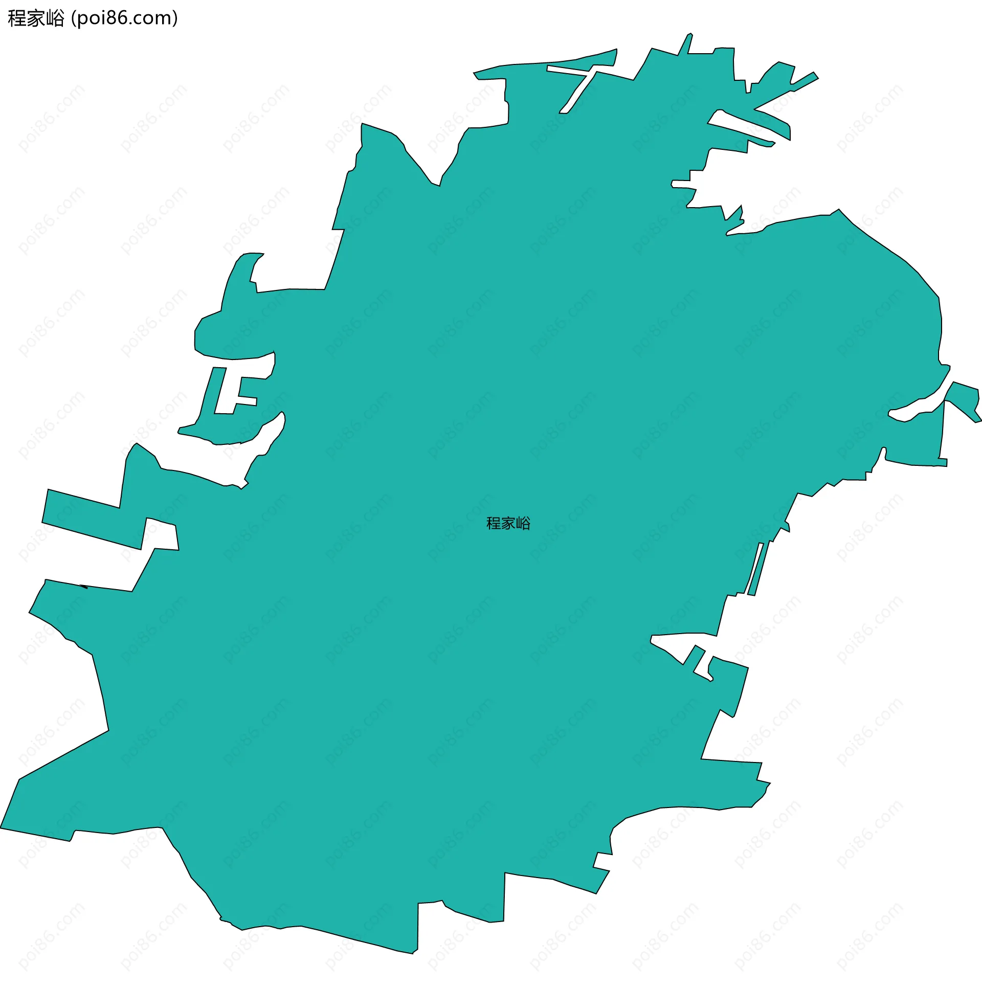 程家峪边界地图