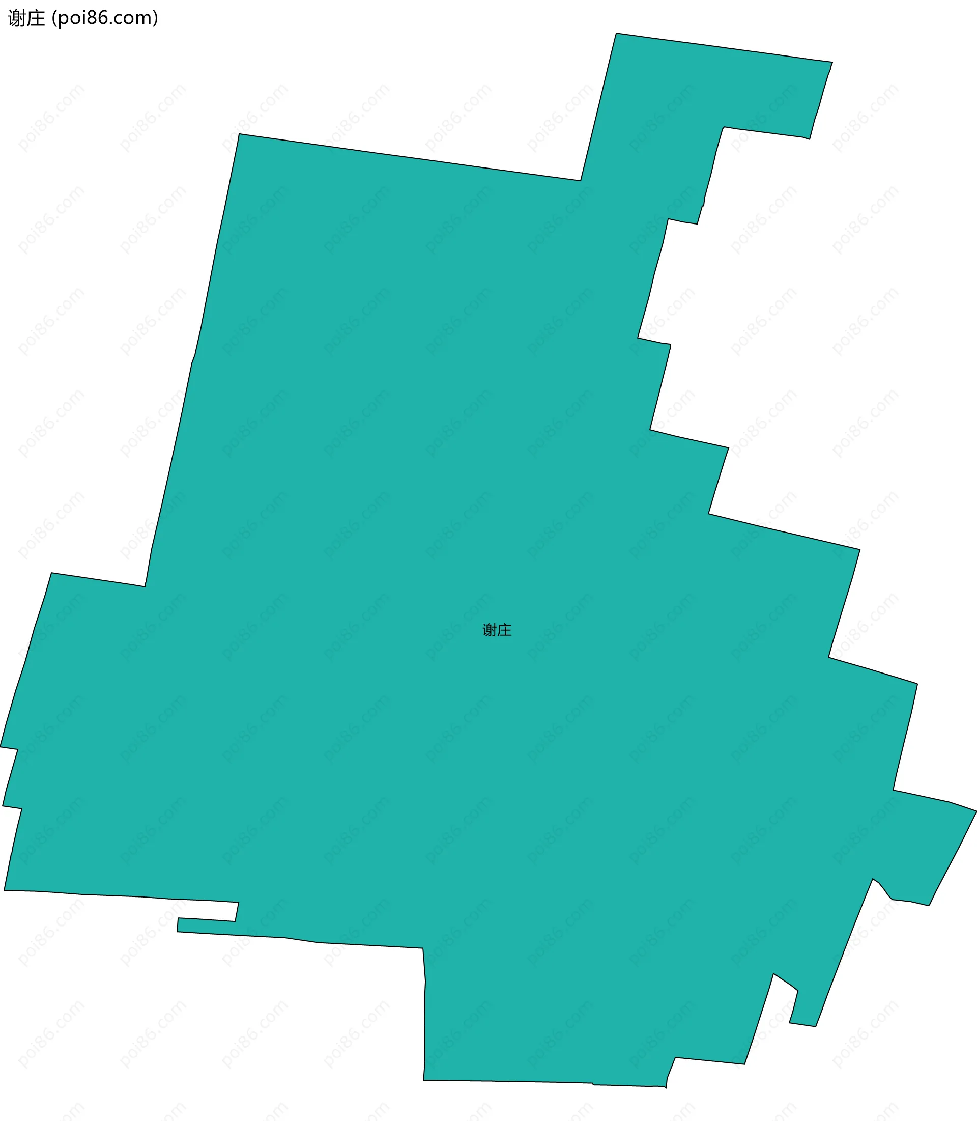 谢庄边界地图