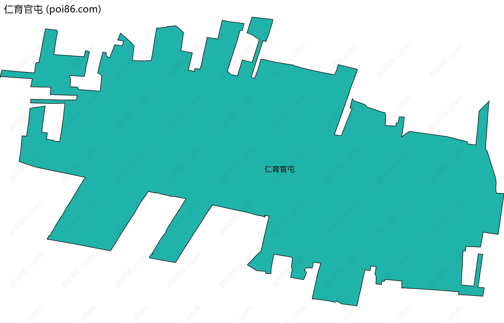 仁育官屯边界地图