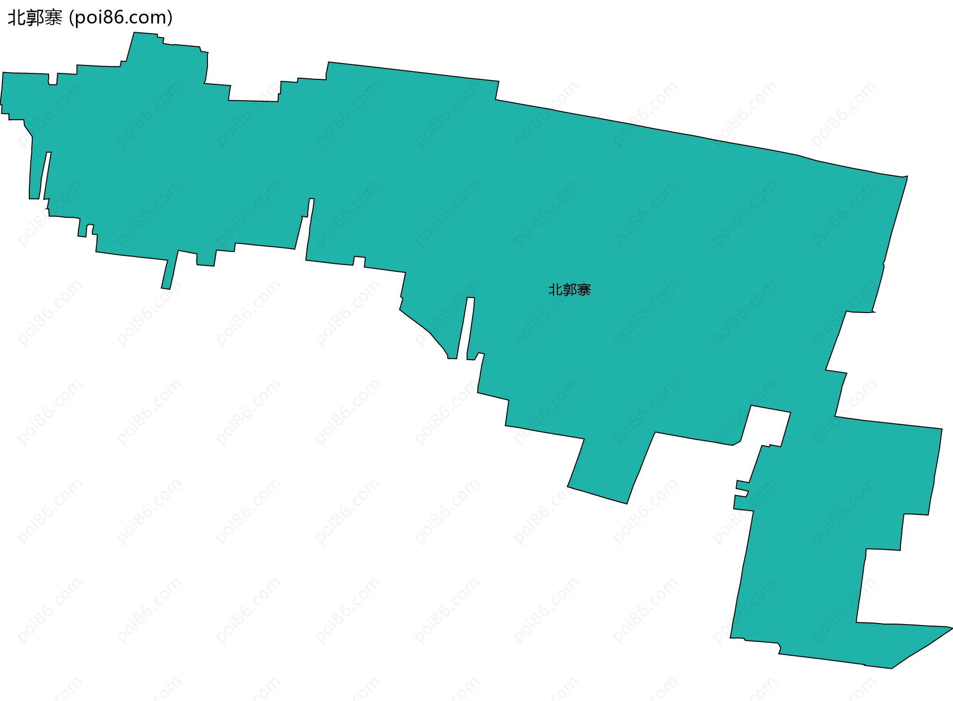北郭寨边界地图