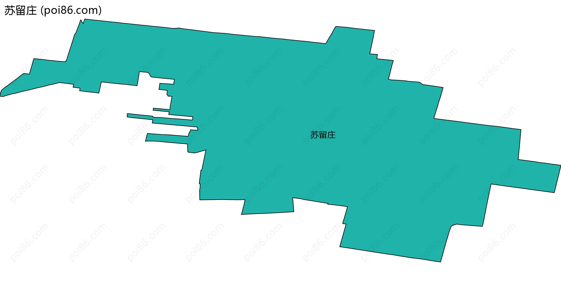 苏留庄边界地图