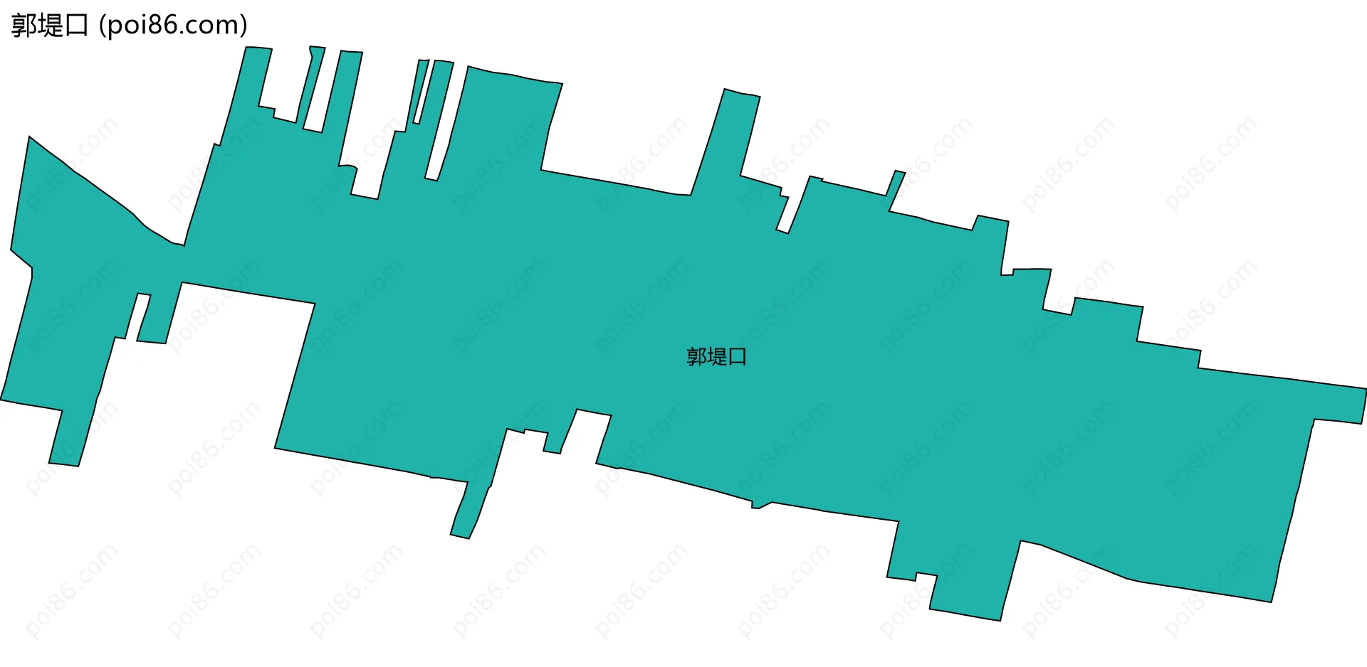 郭堤口边界地图