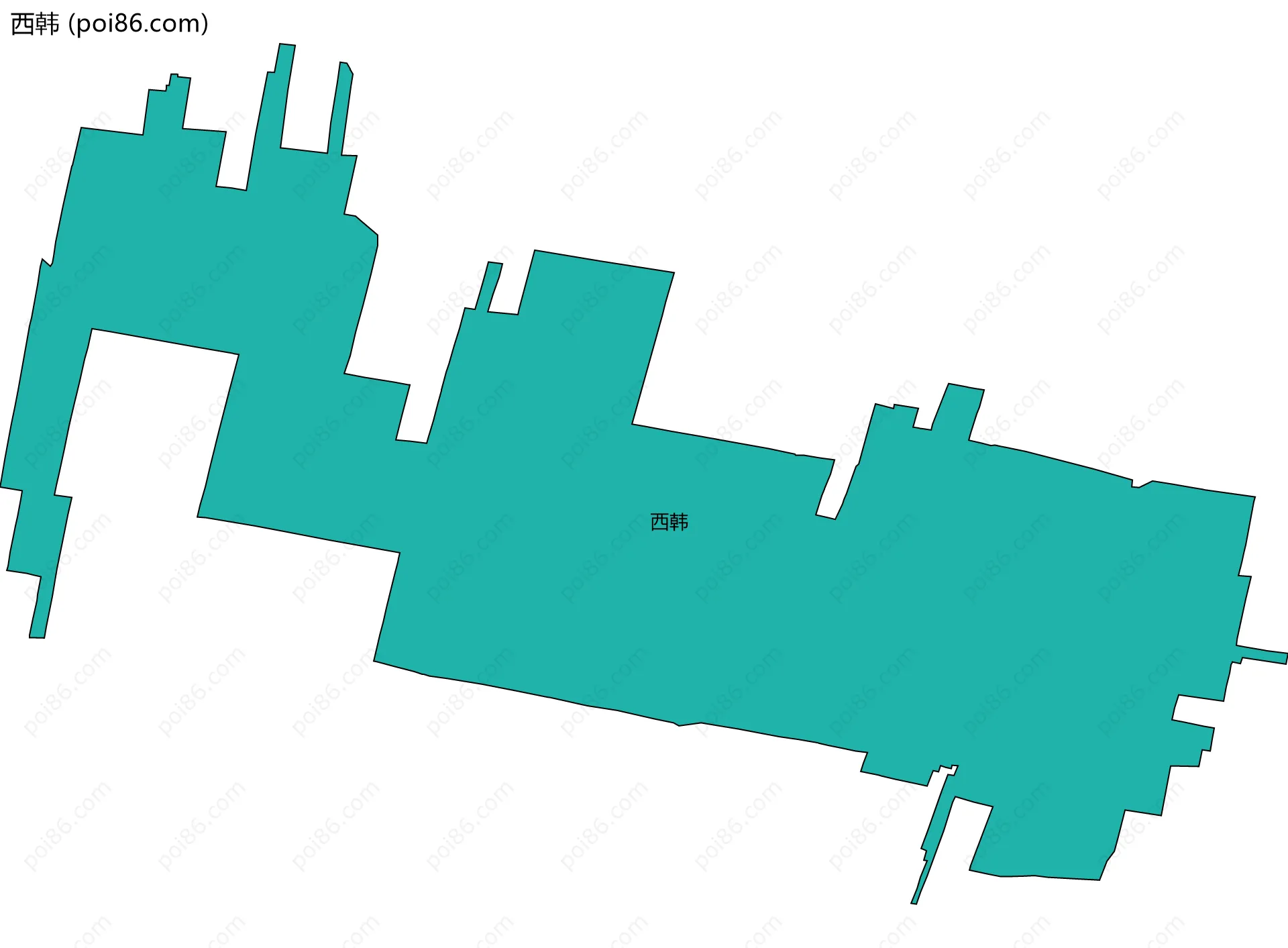 西韩边界地图