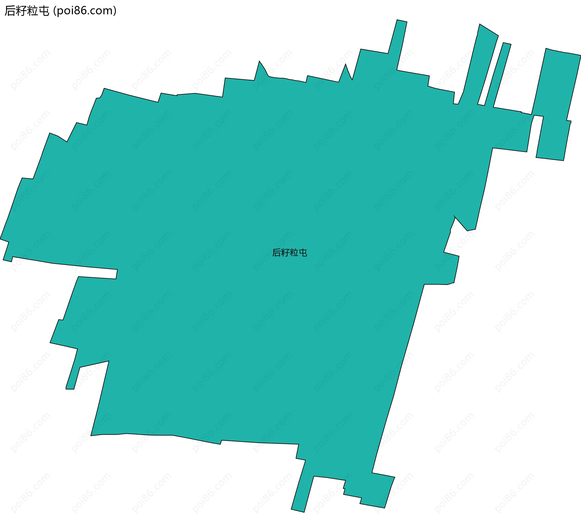 后籽粒屯边界地图