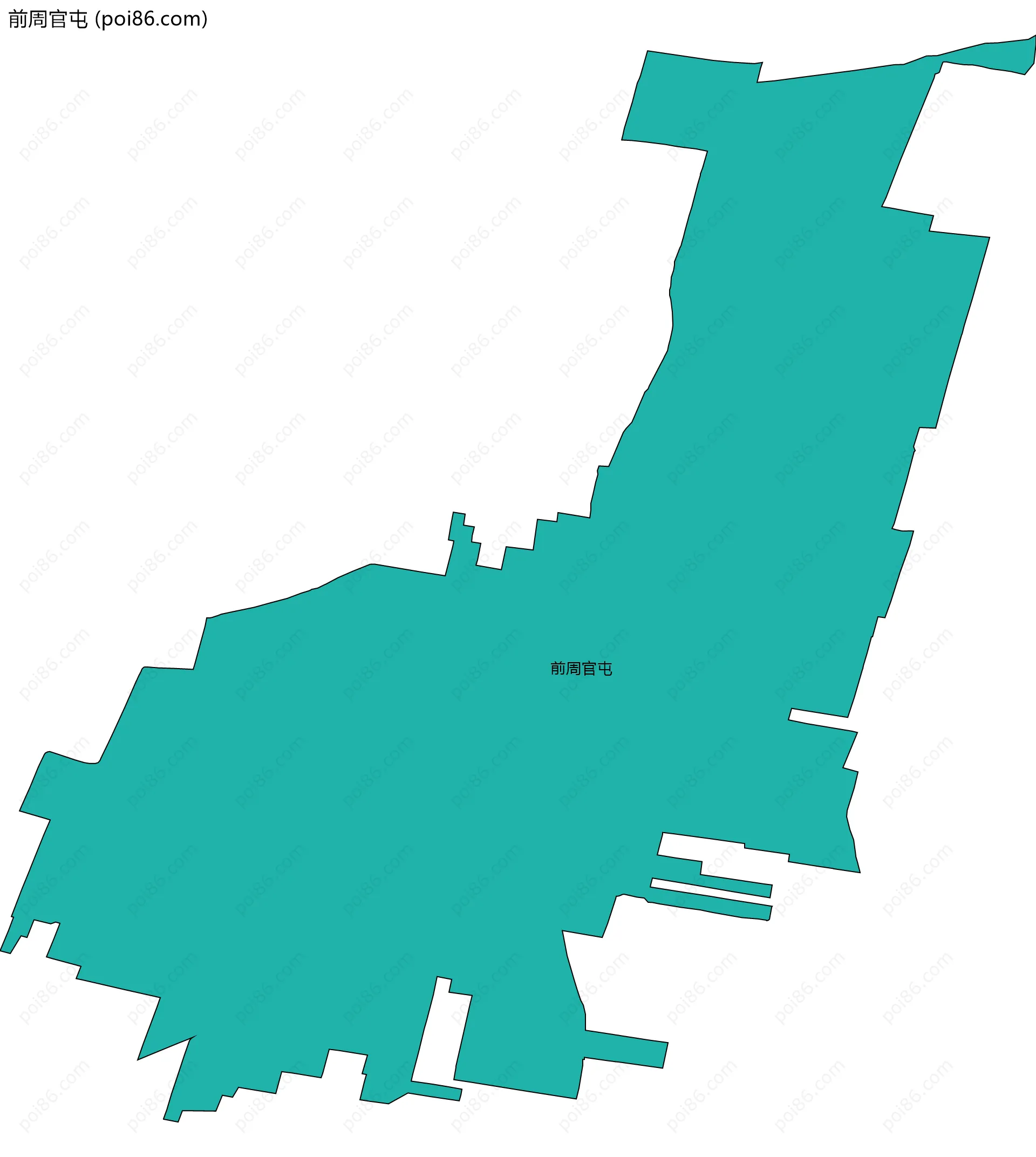 前周官屯边界地图