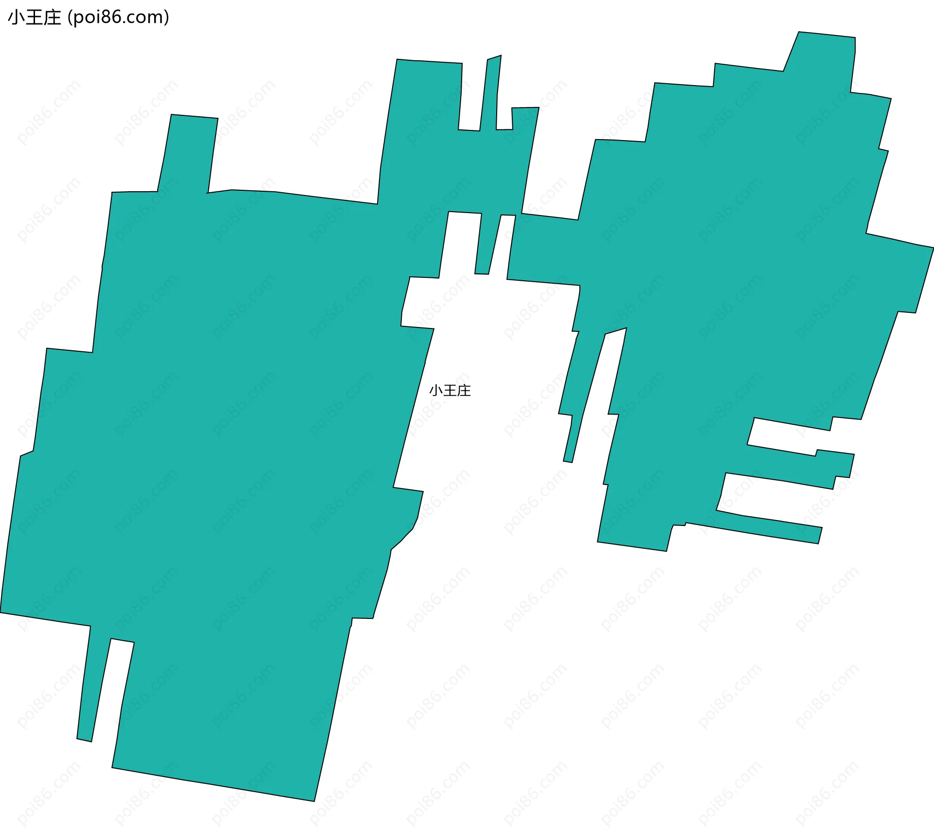 小王庄边界地图