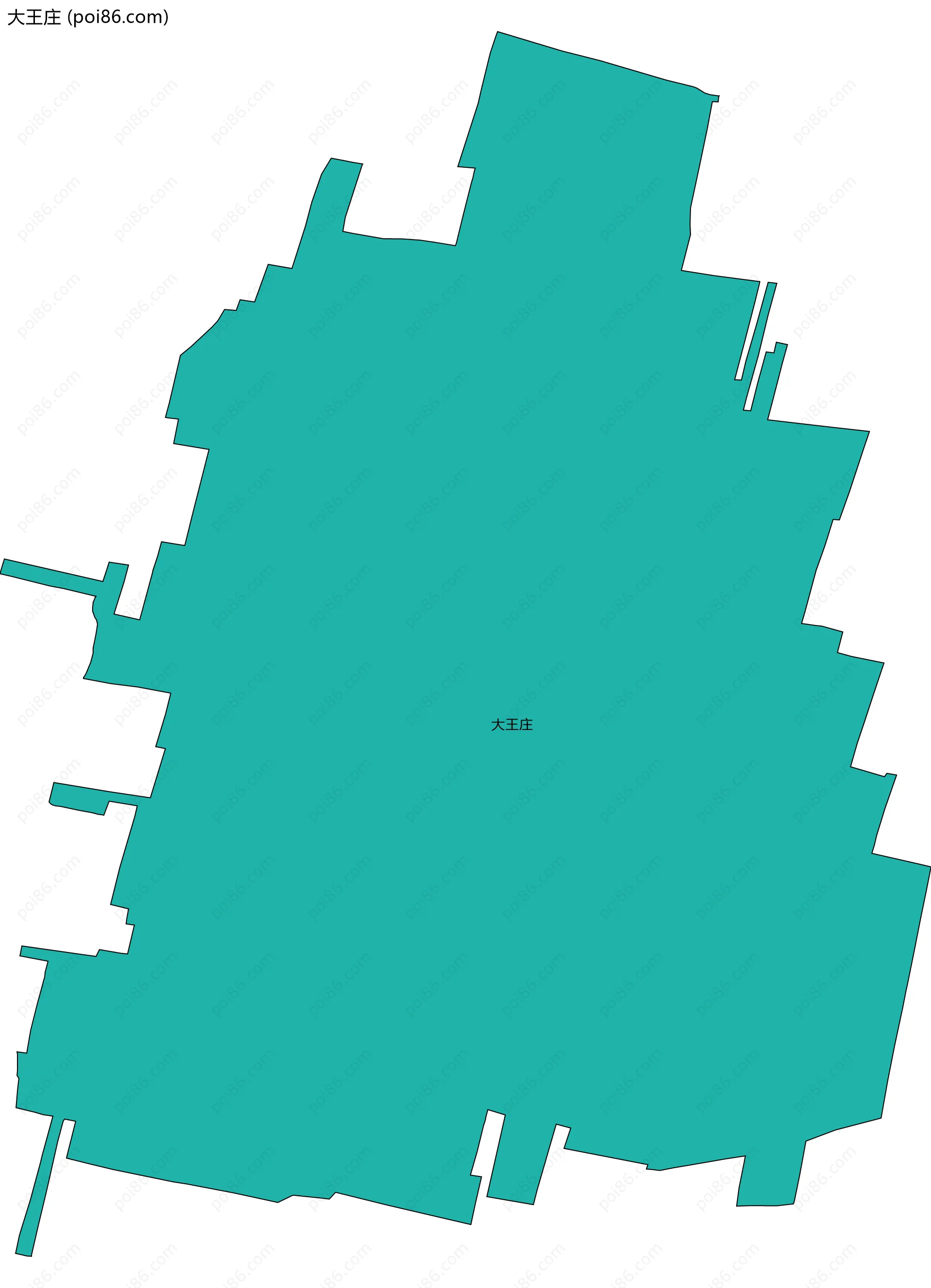 大王庄边界地图