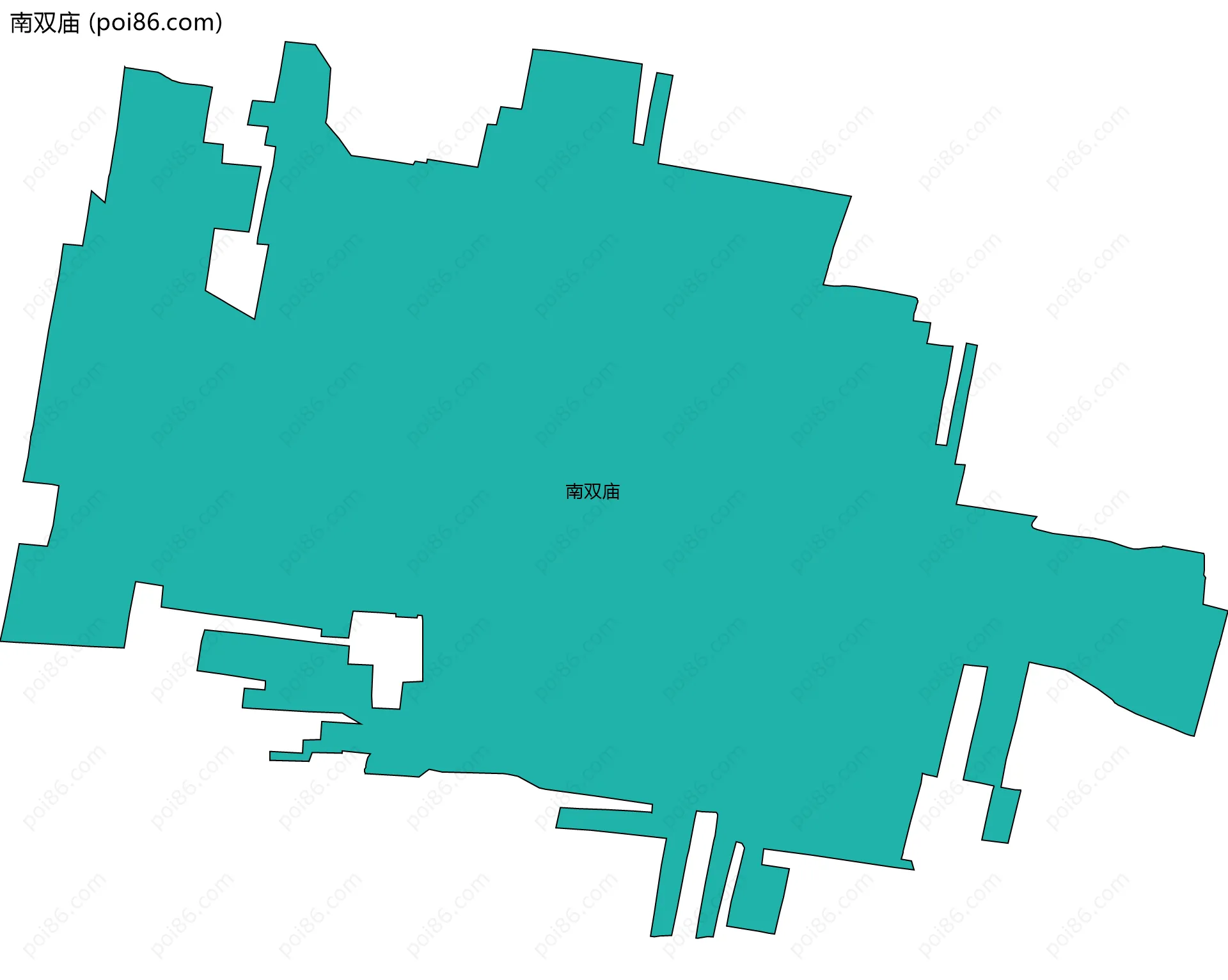 南双庙边界地图