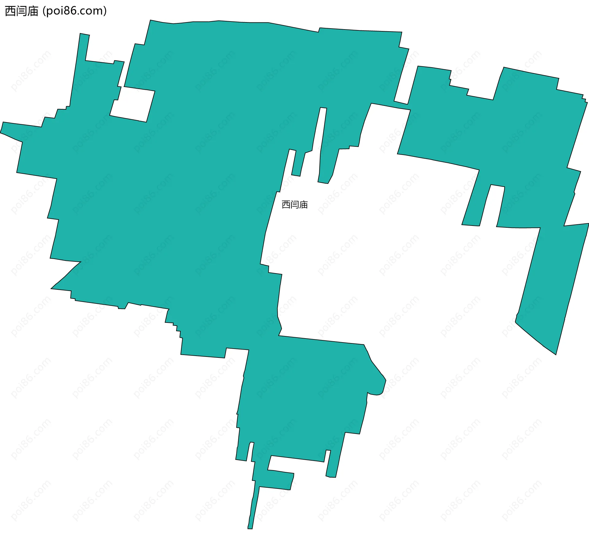 西闫庙边界地图