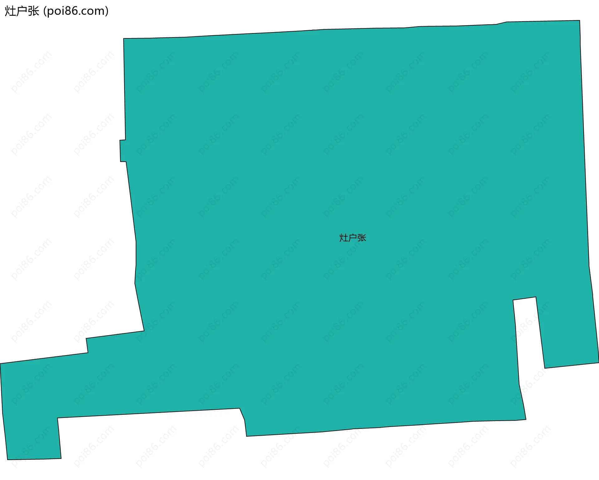 灶户张边界地图