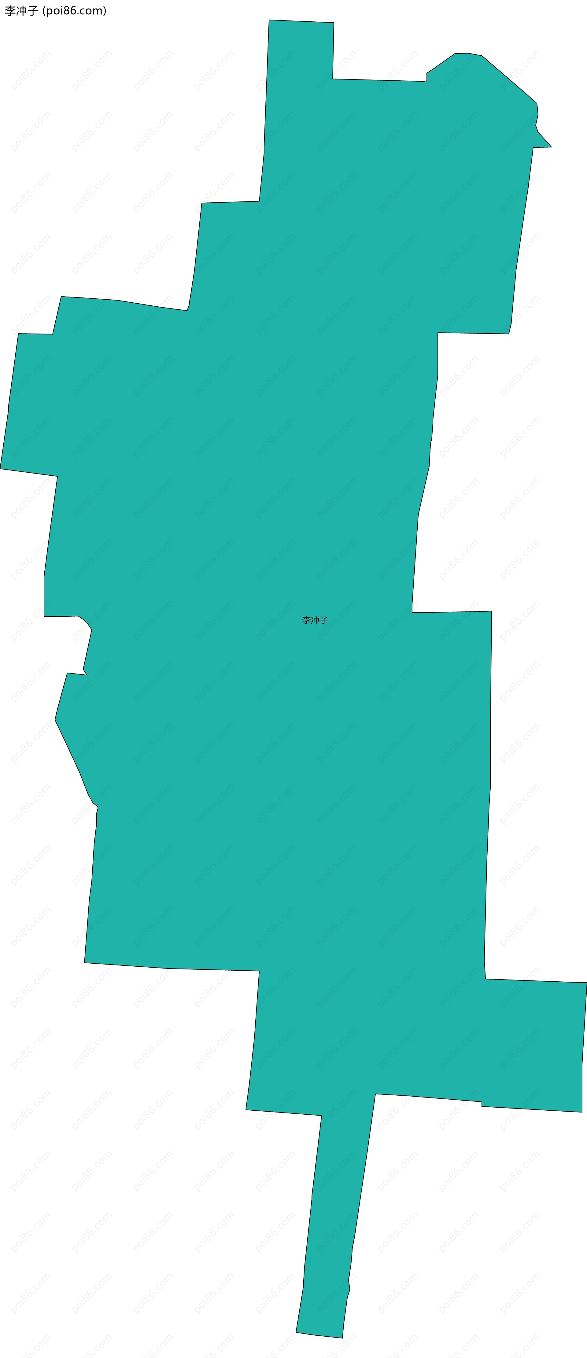 李冲子边界地图