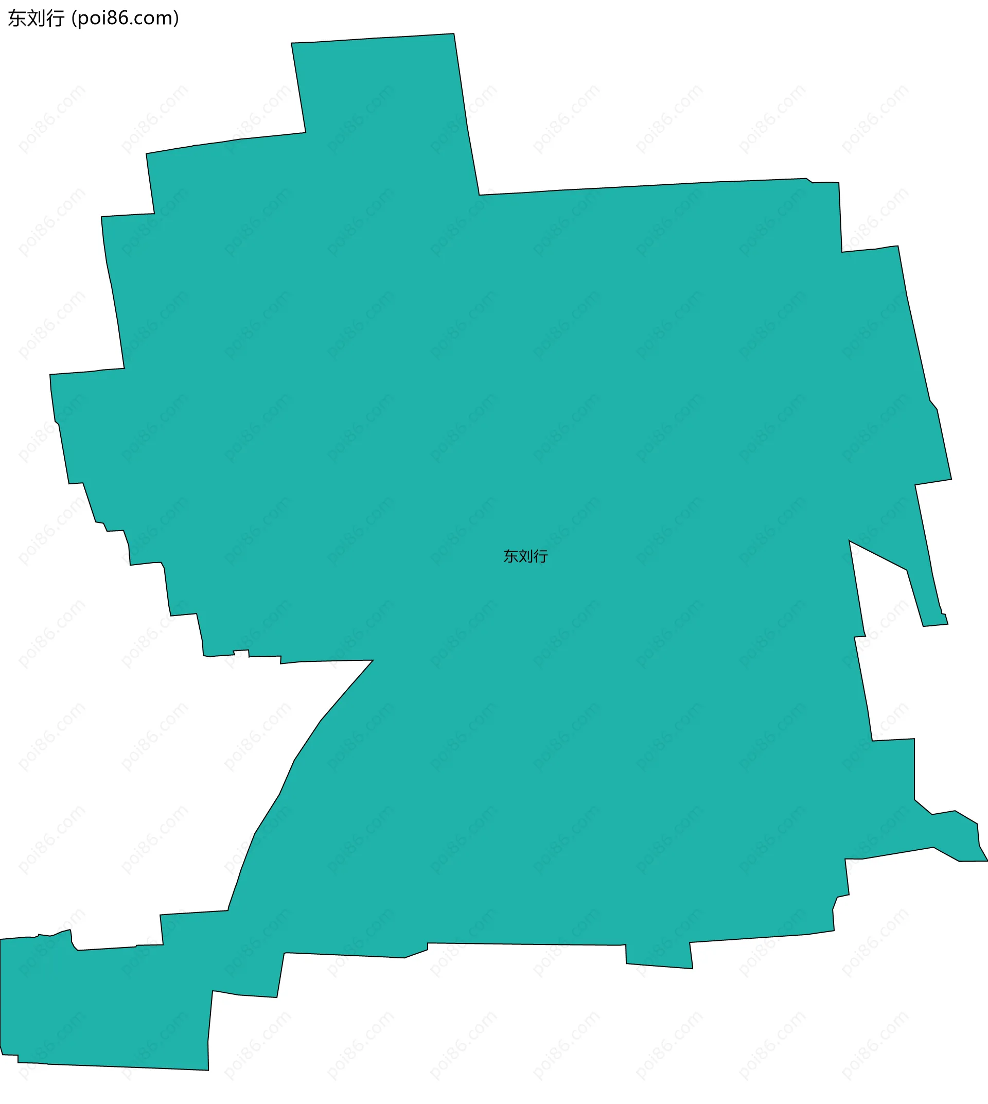 东刘行边界地图